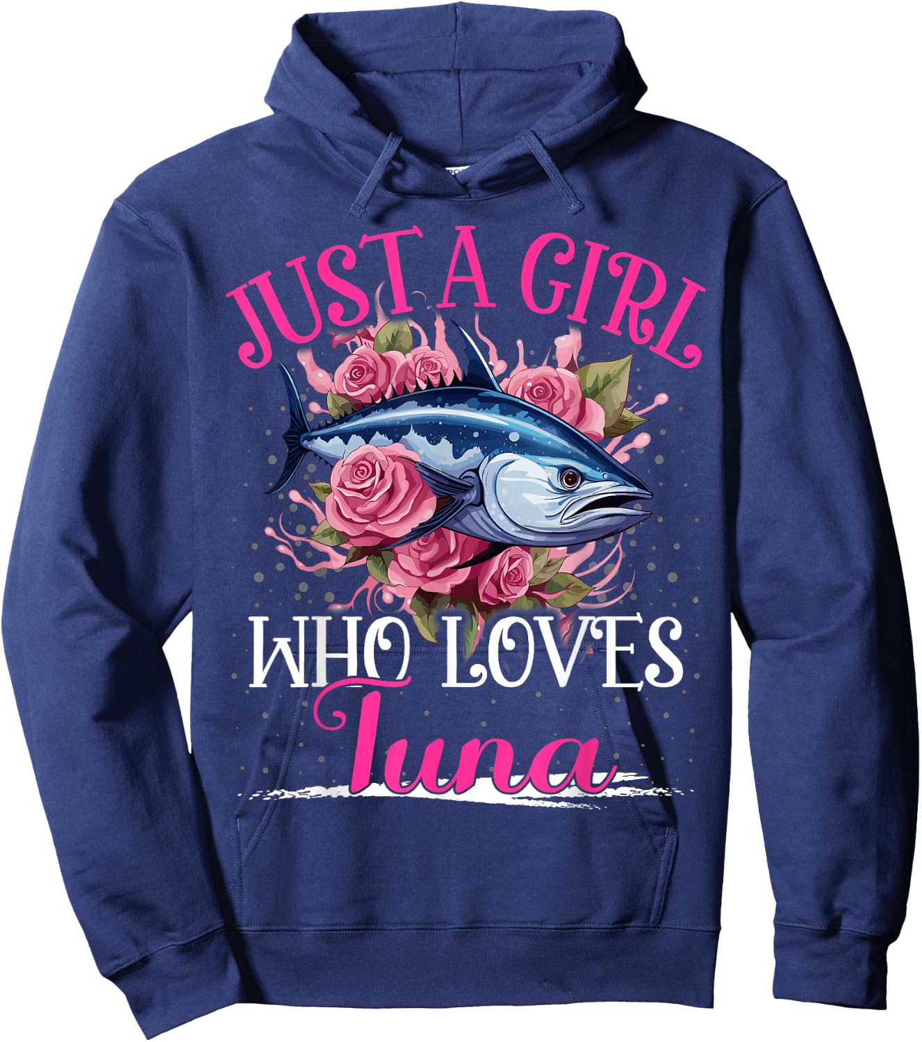 Just A Girl Who Loves Tuna Fish Girls Hoodie - Hoodie | Navy
