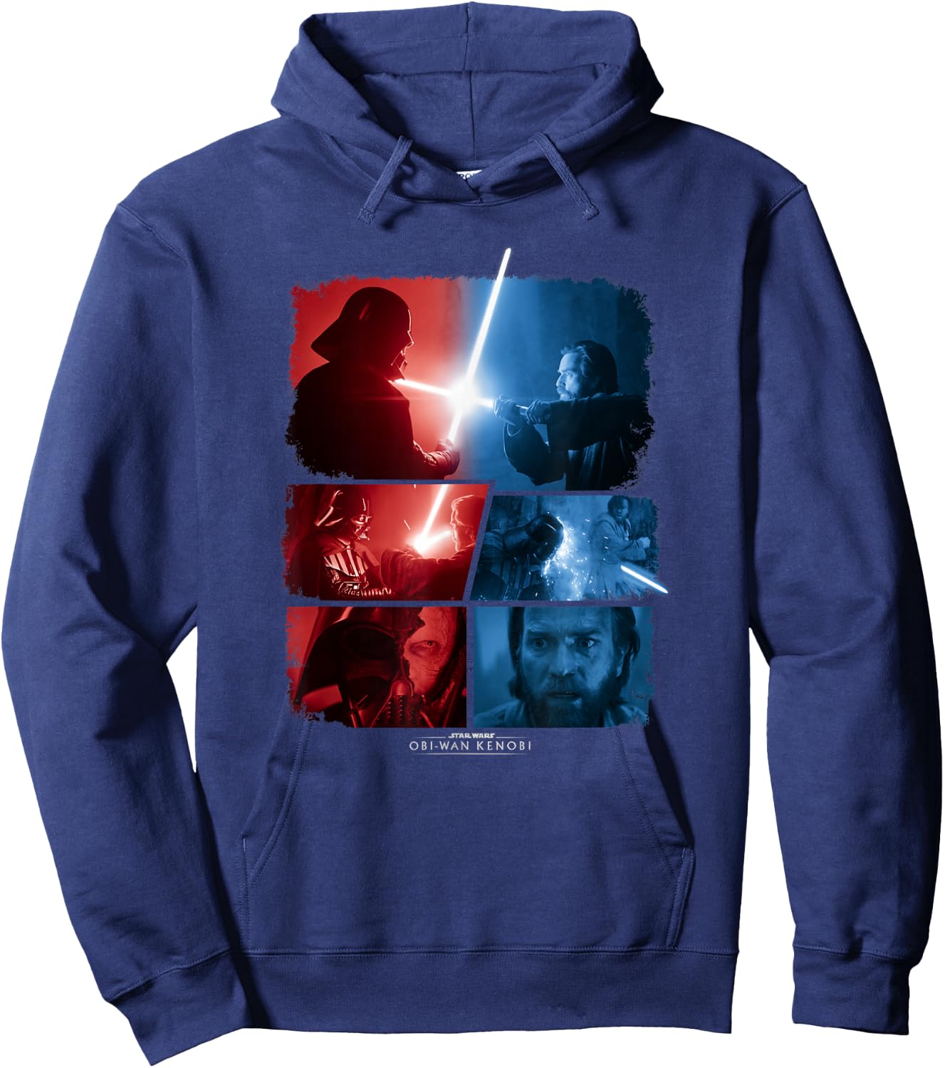 Star Wars: Obi-Wan Kenobi VS Darth Vader Lightsaber Battle Hoodie - Hoodie | Navy