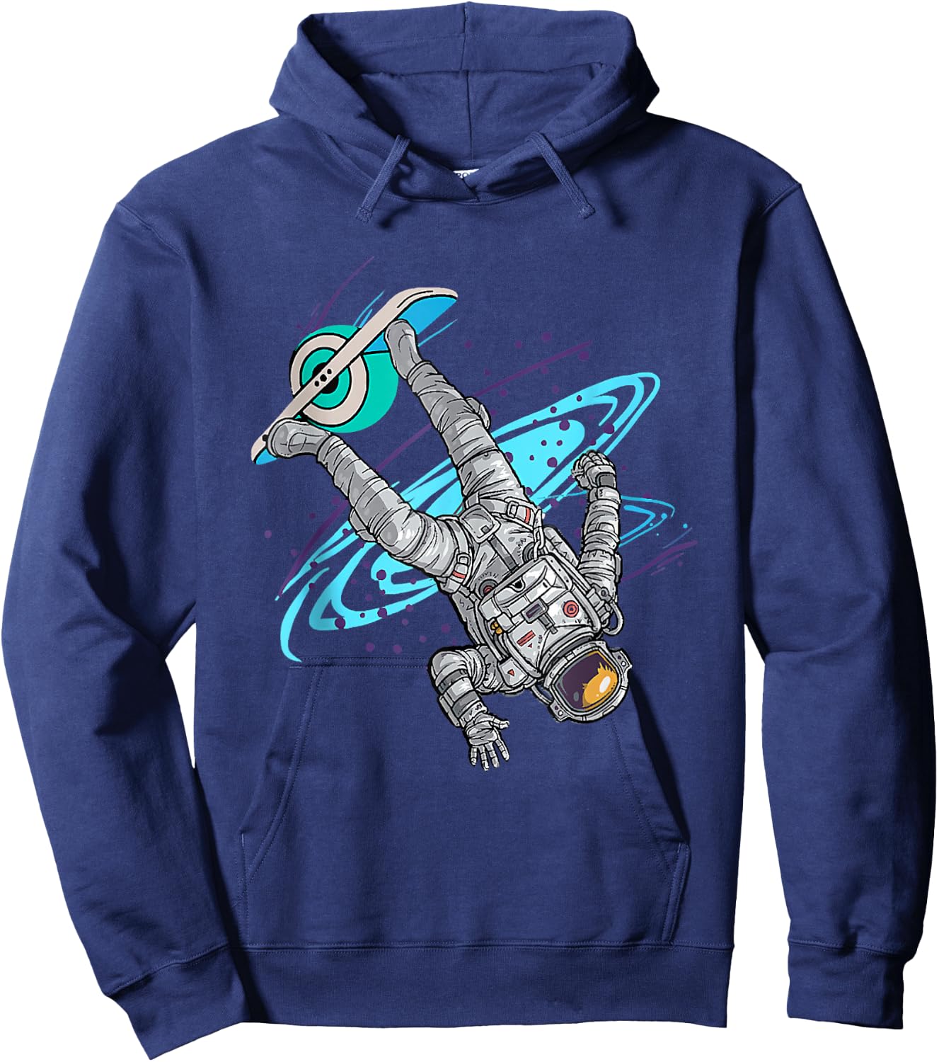 one Wheel Funny Astronaut Onewheel Float Life Skateboard Hoodie - Hoodie | Navy