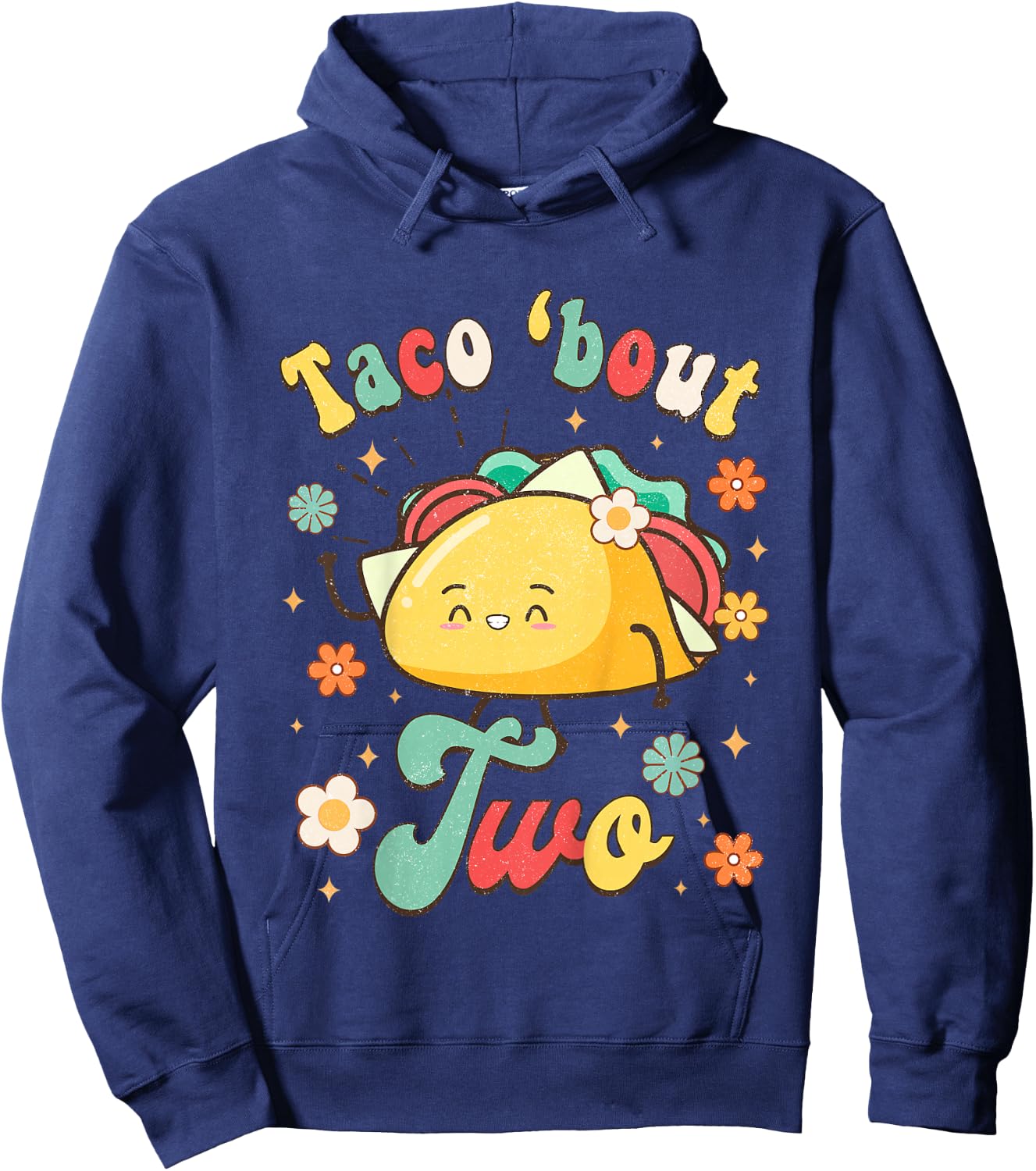 Taco 'Bout Two Mexican Baby Second Birthday 2nd Bday Fiesta Hoodie - Hoodie | Navy