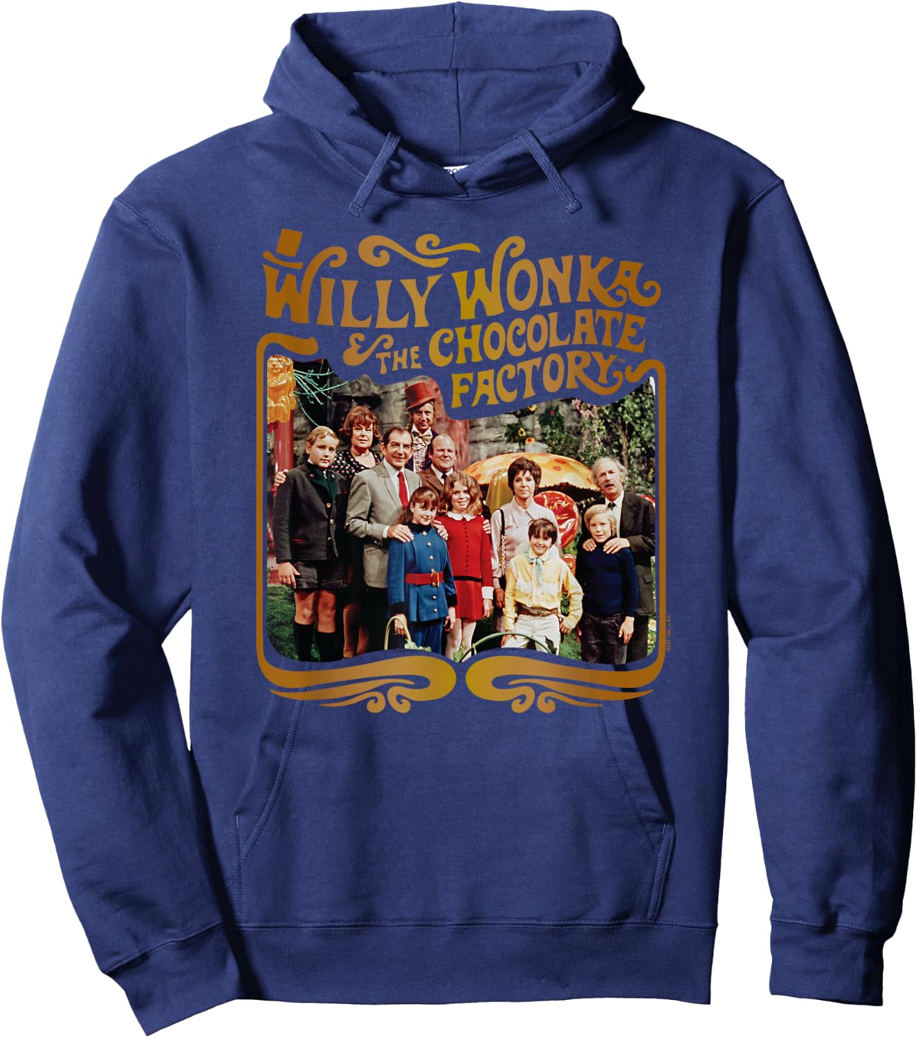 Willy Wonka & The Chocolate Factory - Willy Wonka Cast Photo Hoodie - Hoodie | Navy