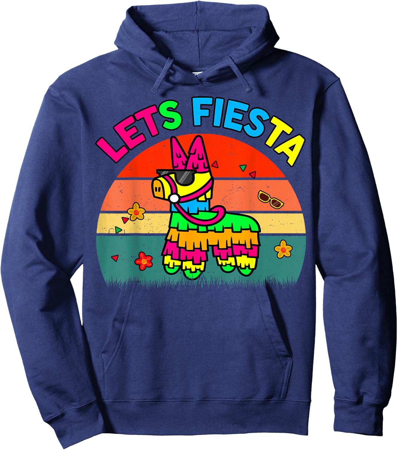 Pinata Cinco De Mayo Shirt Lets Fiesta Funny Mexican Boy Kid Hoodie - Hoodie | Navy