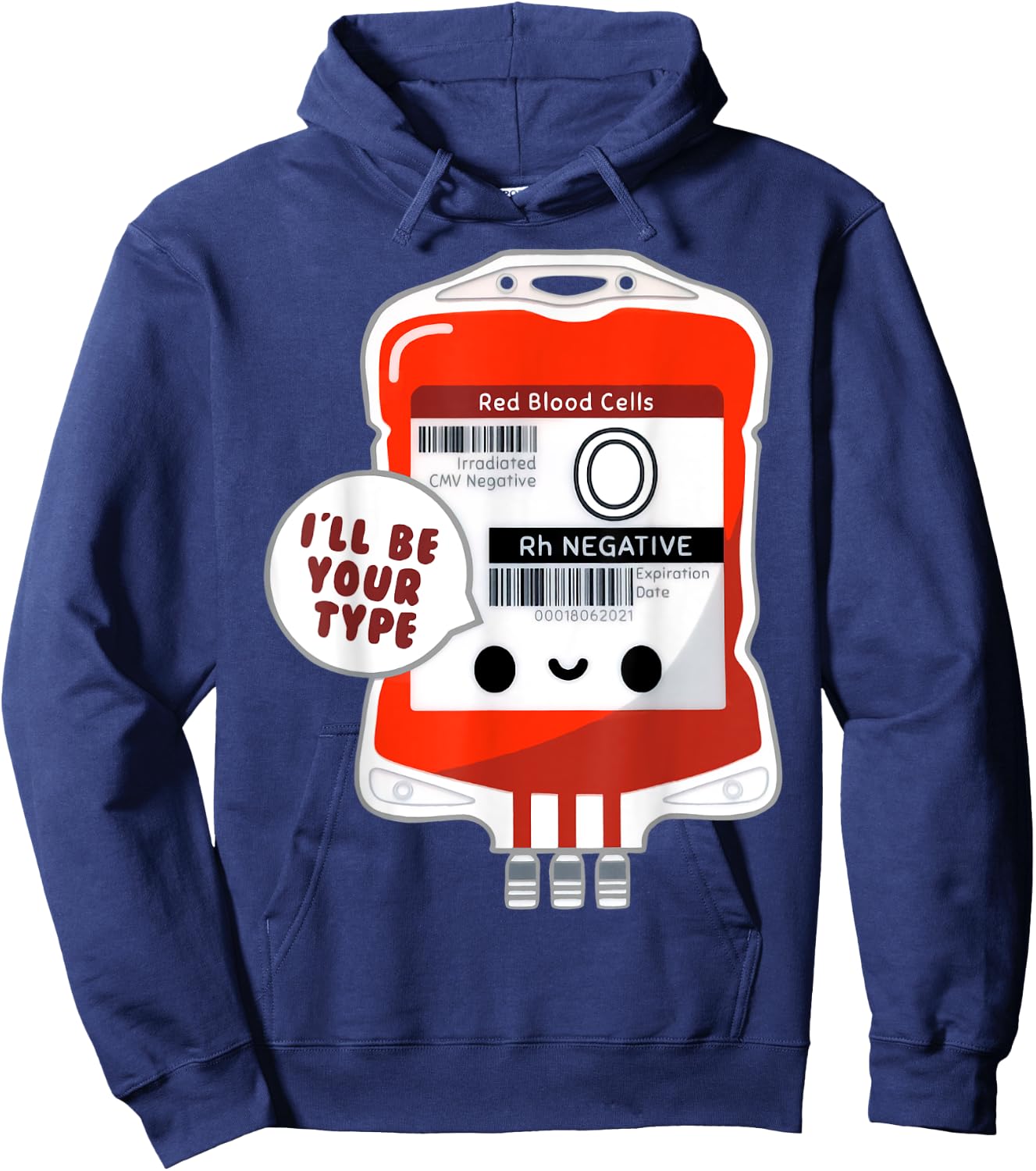 Blood Bag I'll Be Your Type Funny Nurse Shirt Hoodie - Hoodie | Navy