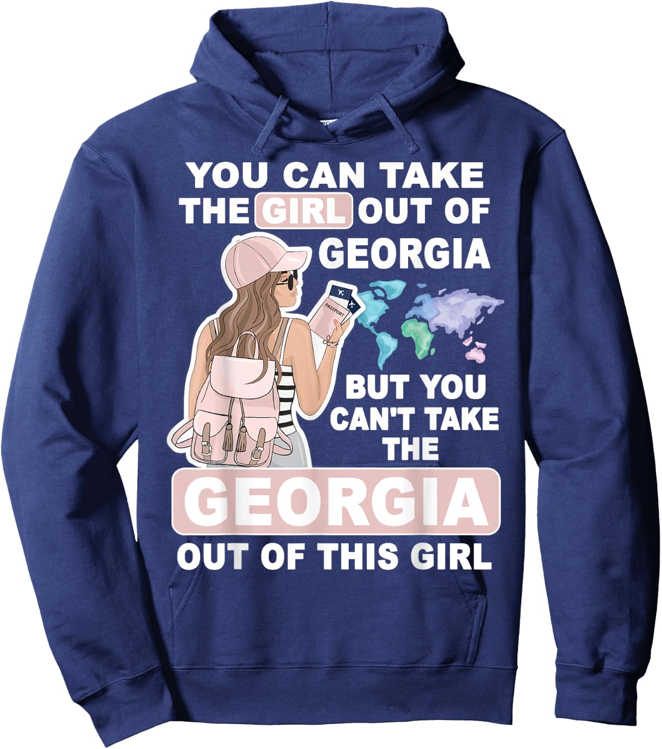 Cool Girl from Georgia - Proud Georgia Girl Hoodie - Hoodie | Navy