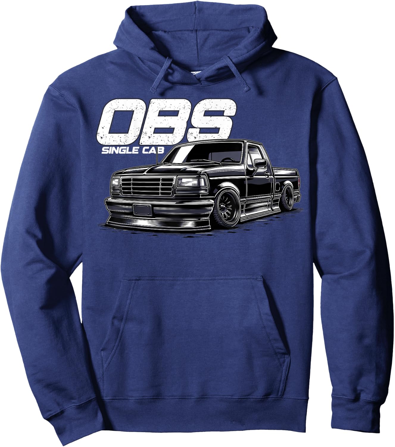 OBS Single Cab Truck Old Body Style Retro Vintage Truck Hoodie - Hoodie | Navy