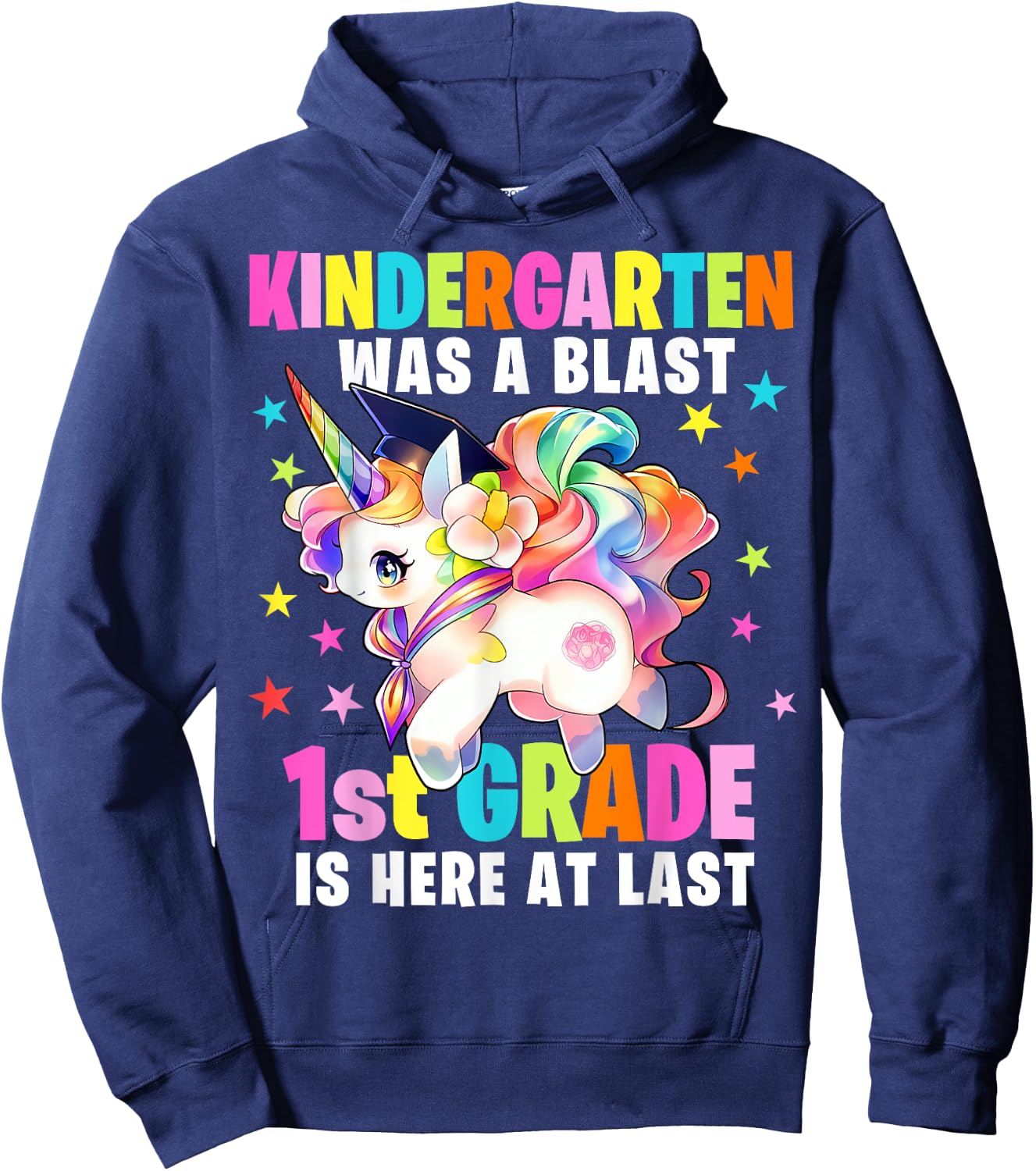 Kindergarten Graduation Unicorn Kindergarten Graduate Girls Hoodie - Hoodie | Navy