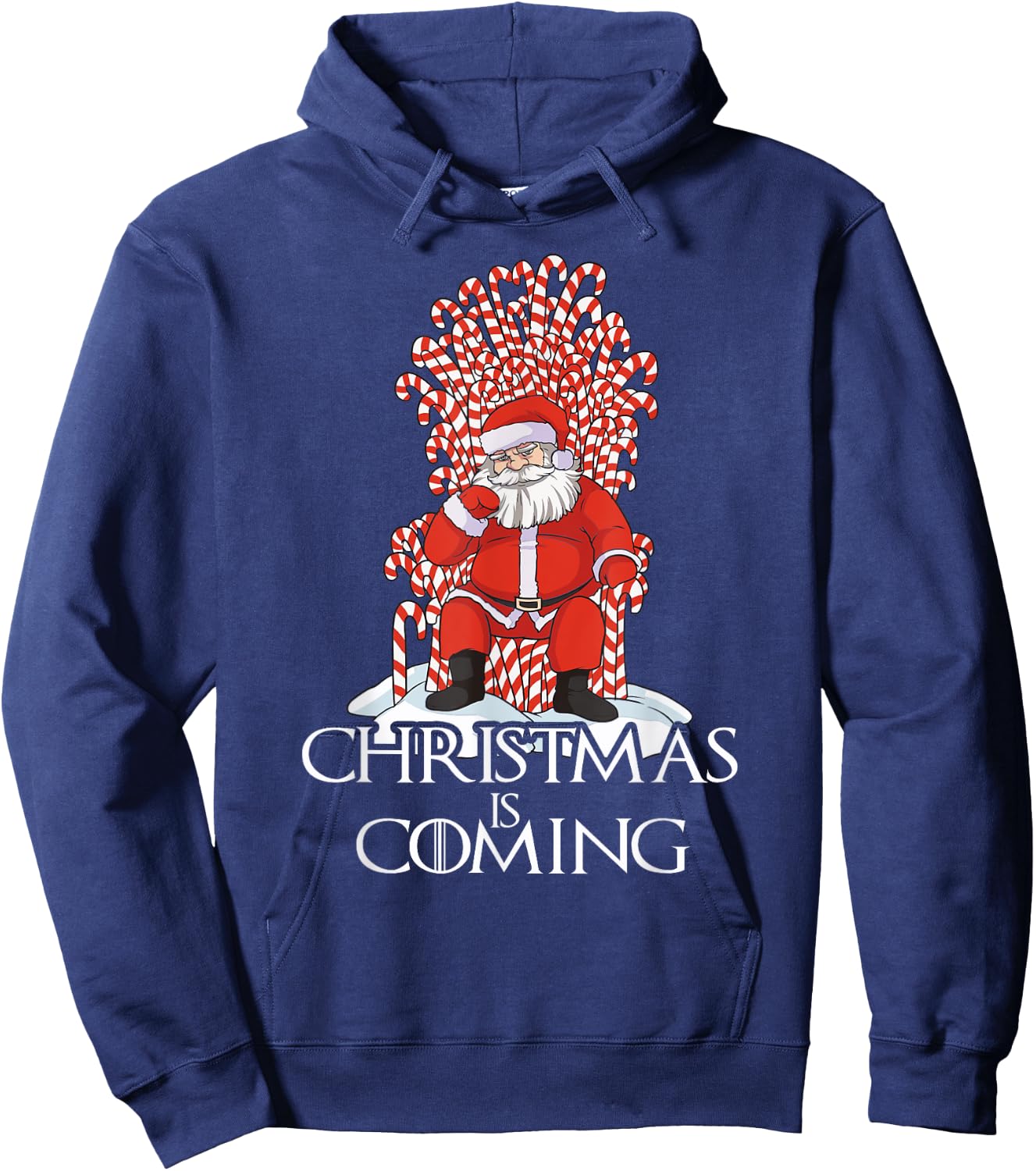 Christmas is coming funny santa claus candy canes Hoodie - Hoodie | Navy