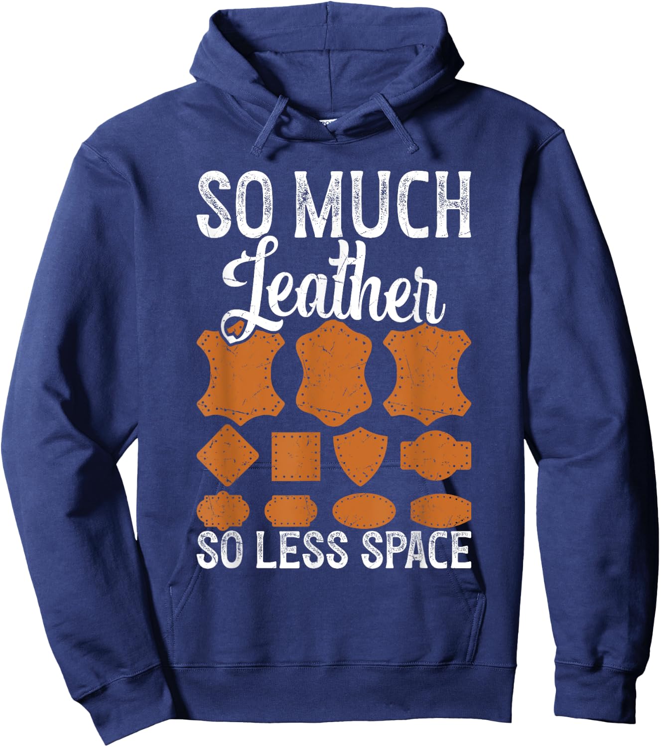 Leathercraft Crafting Supplies Leather Pattern Leatherworker Hoodie - Hoodie | Navy