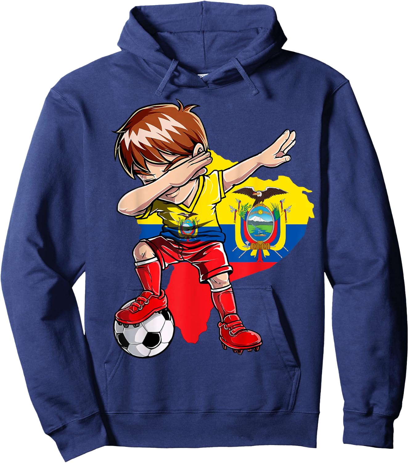 Dabbing Soccer Colombia Jersey Boy Colombian Boys Football Hoodie - Hoodie | Navy