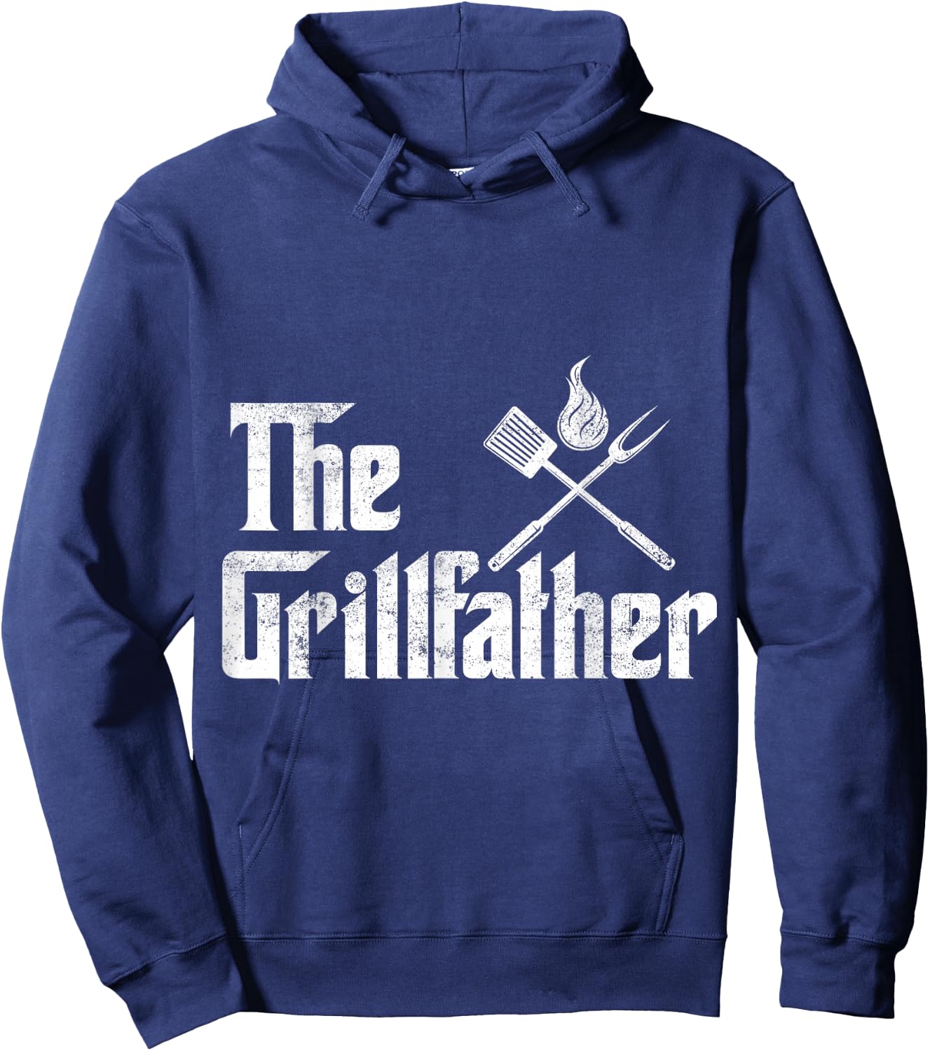 The Grillfather BBQ Grill & Smoker | Barbecue Chef Hoodie - Hoodie | Navy
