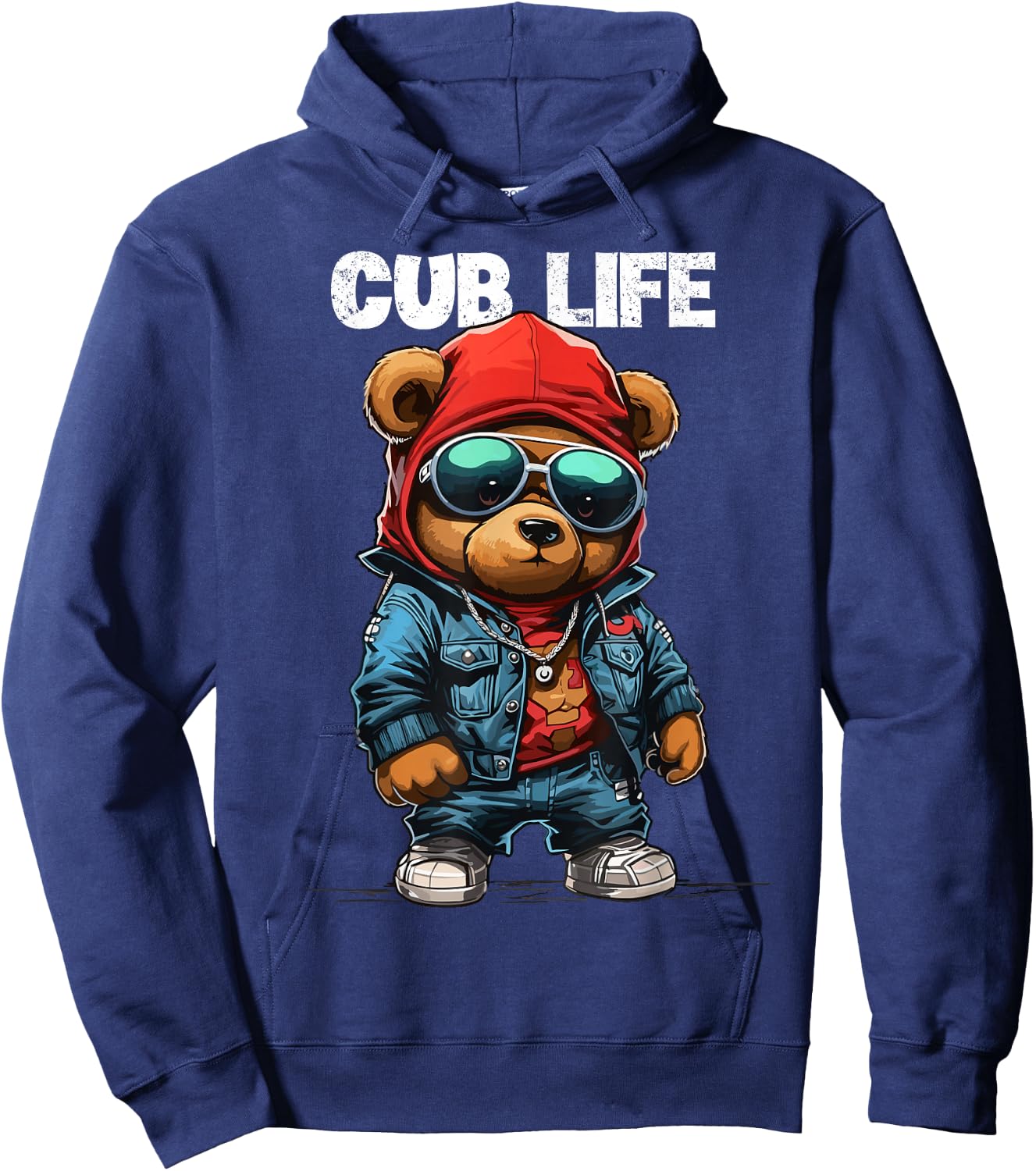 Cub Bear Life Funny Teddy Bear Stuff Women Thug Hoodie - Hoodie | Navy