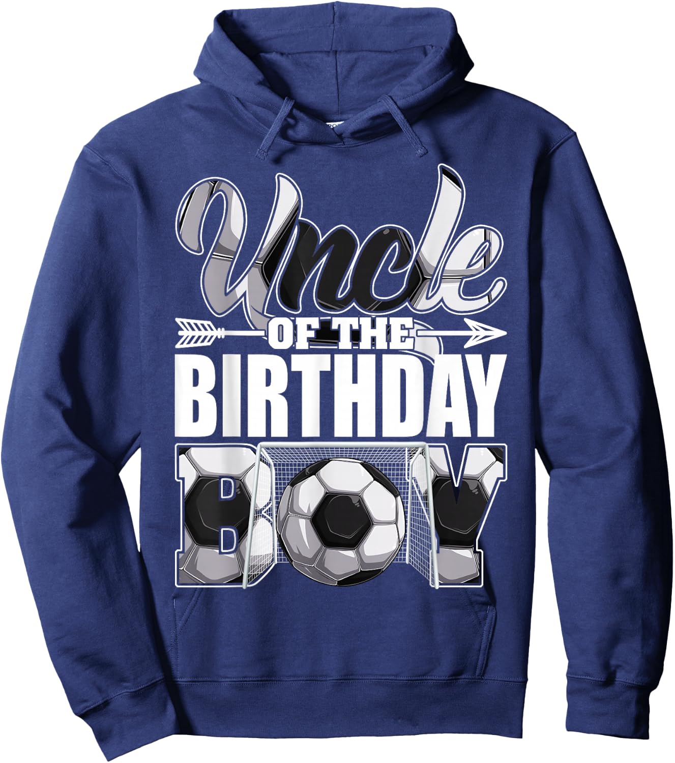 Uncle Of The Birthday Boy Soccer Matching Family Party Hoodie - Hoodie | Navy