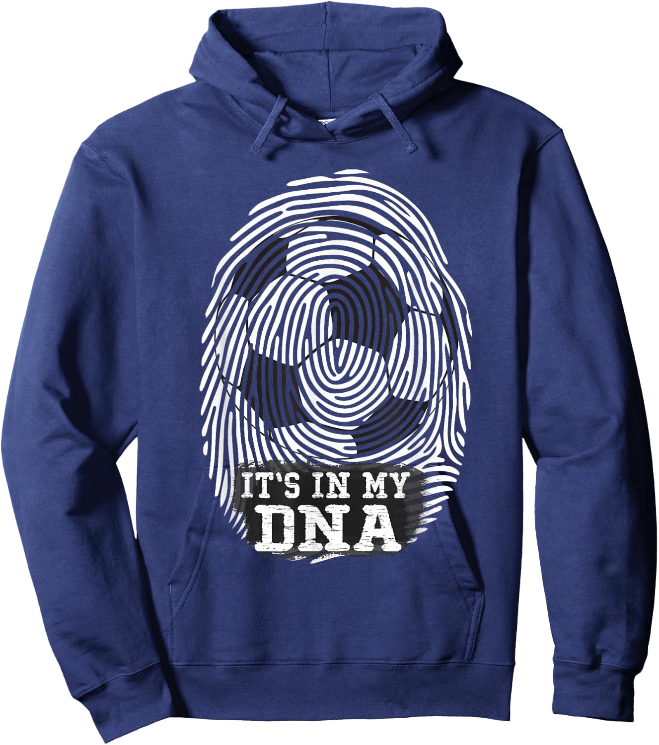 Soccer It's in my DNA Fingerprint Hoodie - Hoodie | Navy