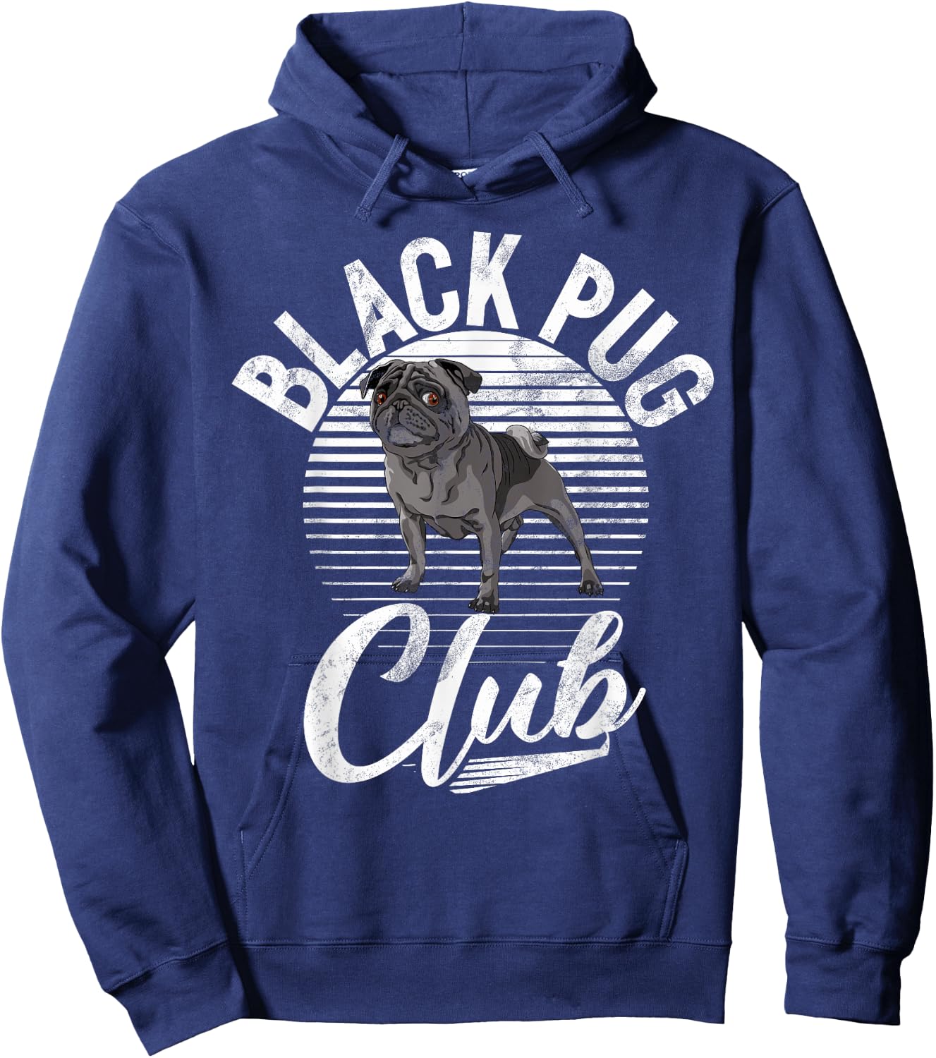 Black Pug Club Black Pug Hoodie - Hoodie | Navy