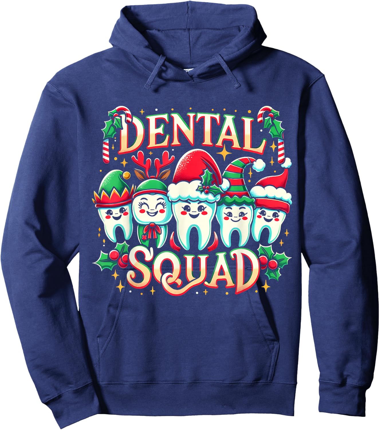 Jolly Dental Squad Christmas Team Spirit Merry Dentistry Hoodie - Hoodie | Navy