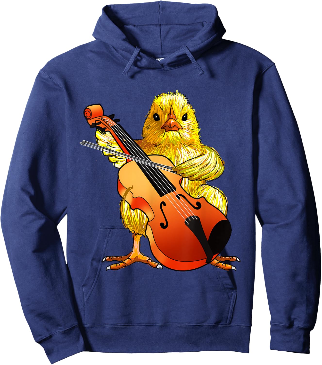 Cute Chicken Playing Cello - Musical Cello Player Gifts Idea Hoodie - Hoodie | Navy