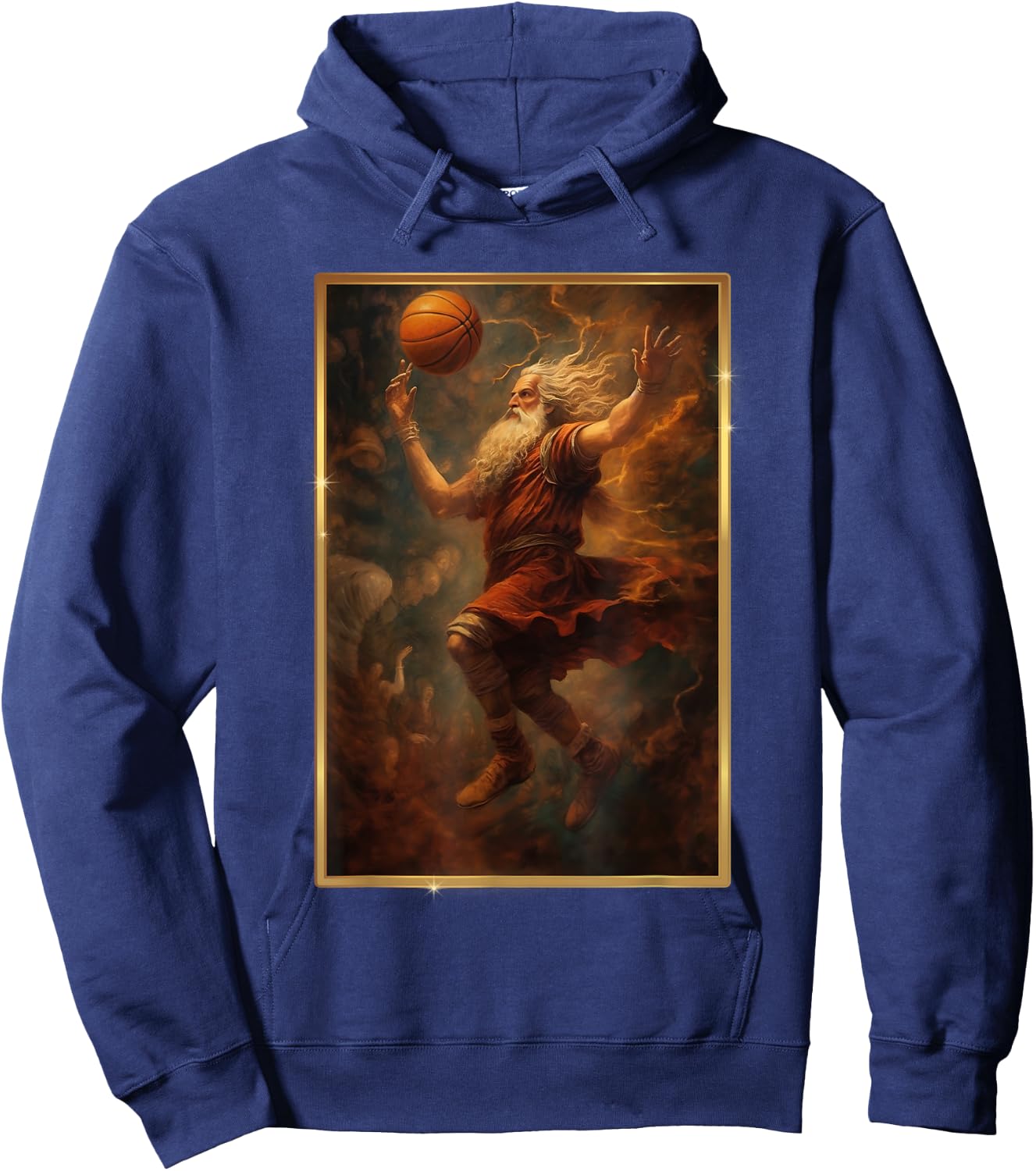 Zeus Mightiest Greek God Plays Basketball In The Heaven Men Hoodie - Hoodie | Navy