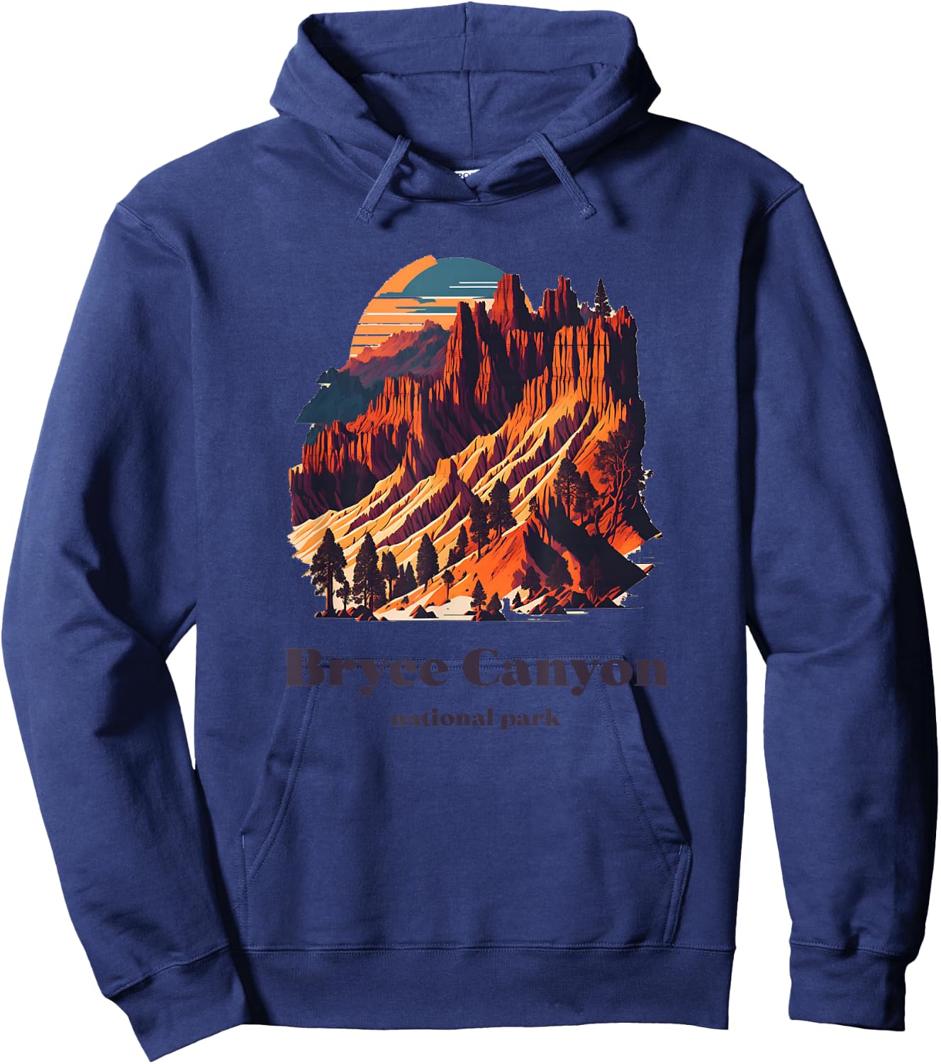 Bryce Canyon National Park Utah Cool Vintage Style Hoodie - Hoodie | Navy