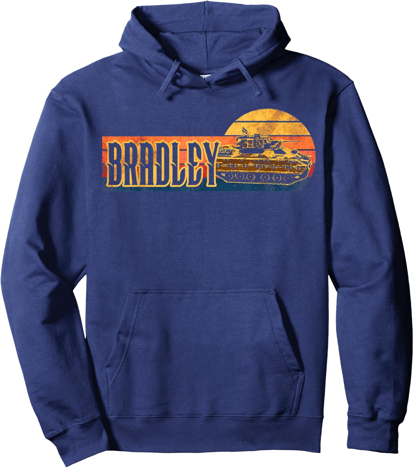 Bradley Fighting Vehicle USA America American Military Hoodie - Hoodie | Navy