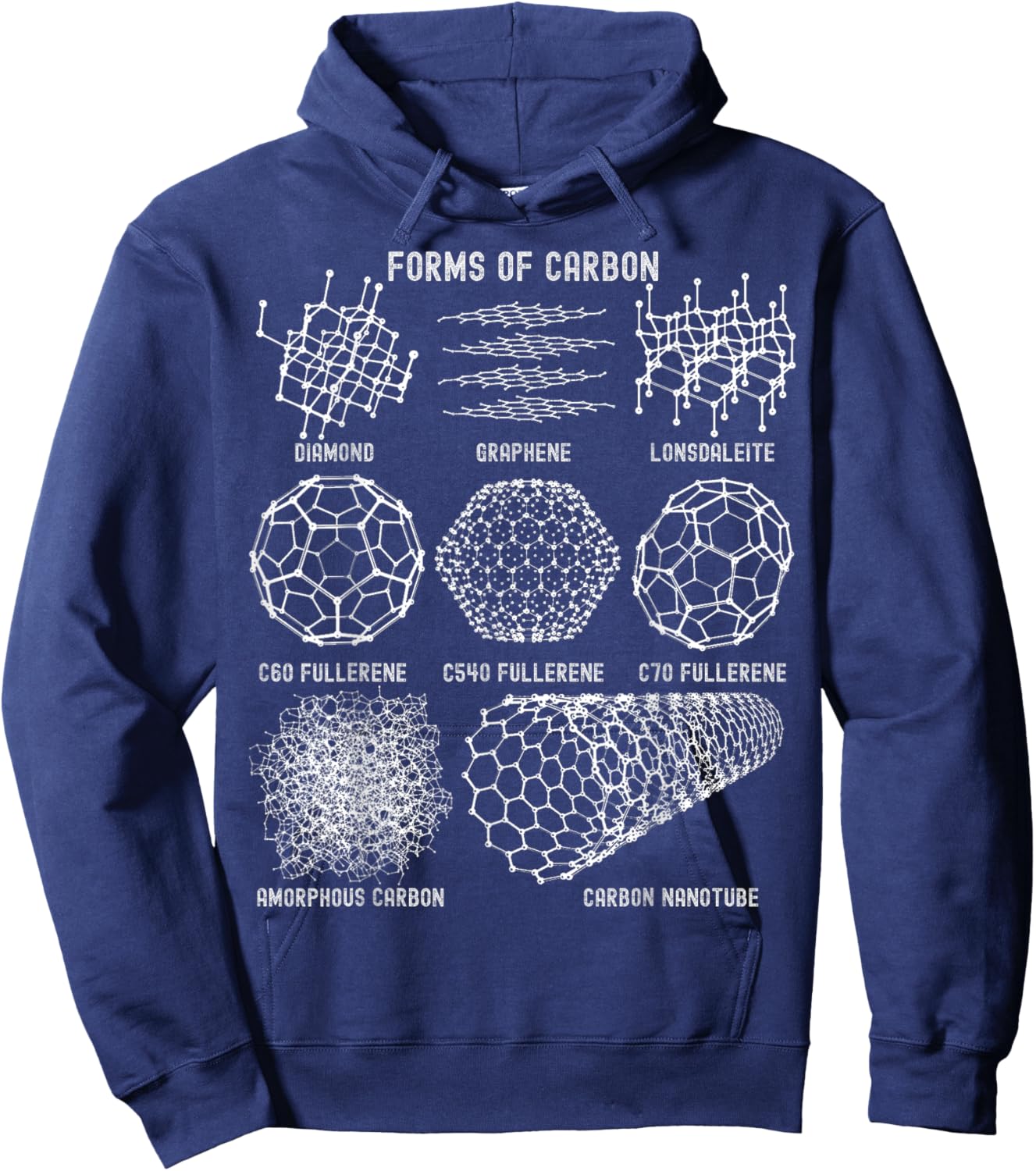 Sheldon Nerdy Forms Carbon Nanotubes Chemistry Teacher Geek Hoodie - Hoodie | Navy