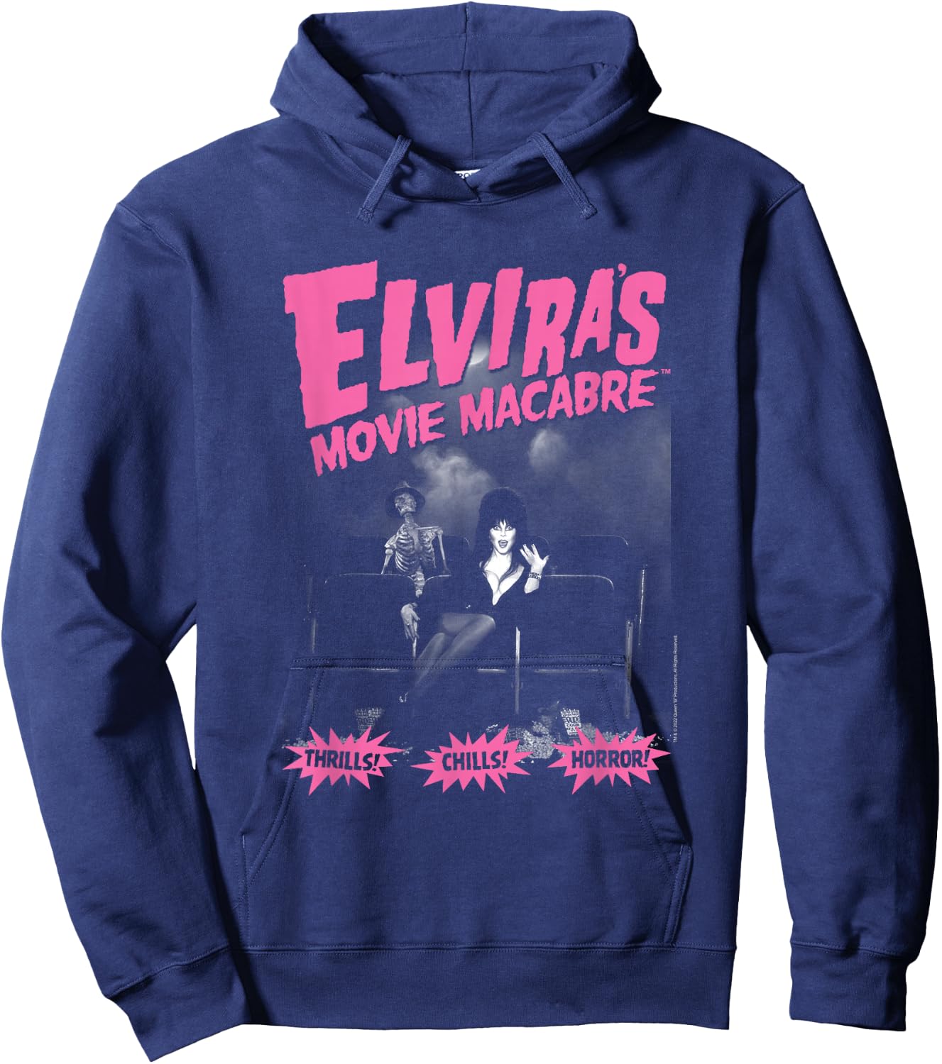 Elvira, Mistress of The Dark Movie Macabre Small Hoodie - Hoodie | Navy