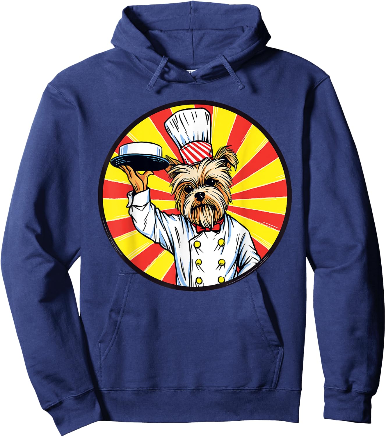 Yorkshire Terrier Chef Funny Dog Cooking Hoodie - Hoodie | Navy