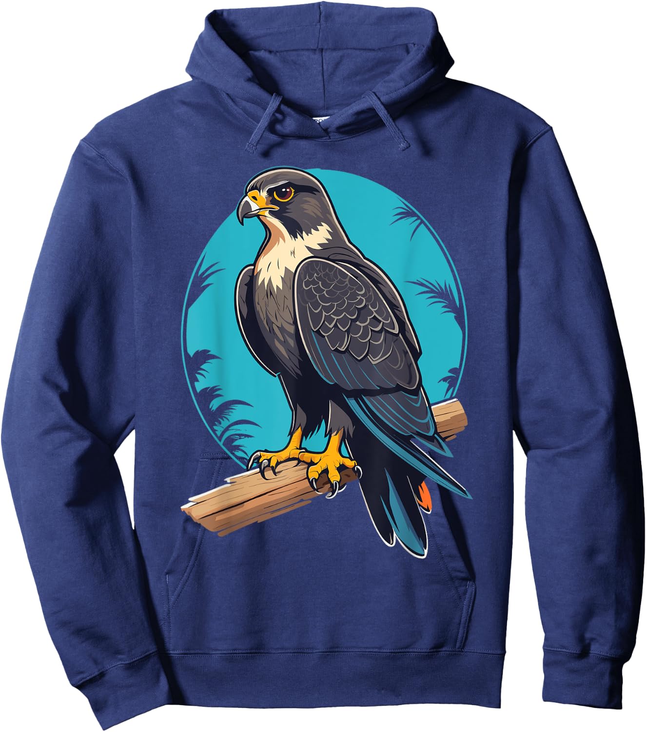 Ventage Peregrine Falcon Graphic: Cute Peregrine Falcon Hoodie - Hoodie | Navy