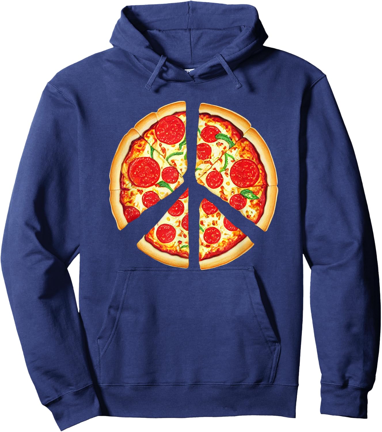 Peace Pizza Hoodie - Hoodie | Navy