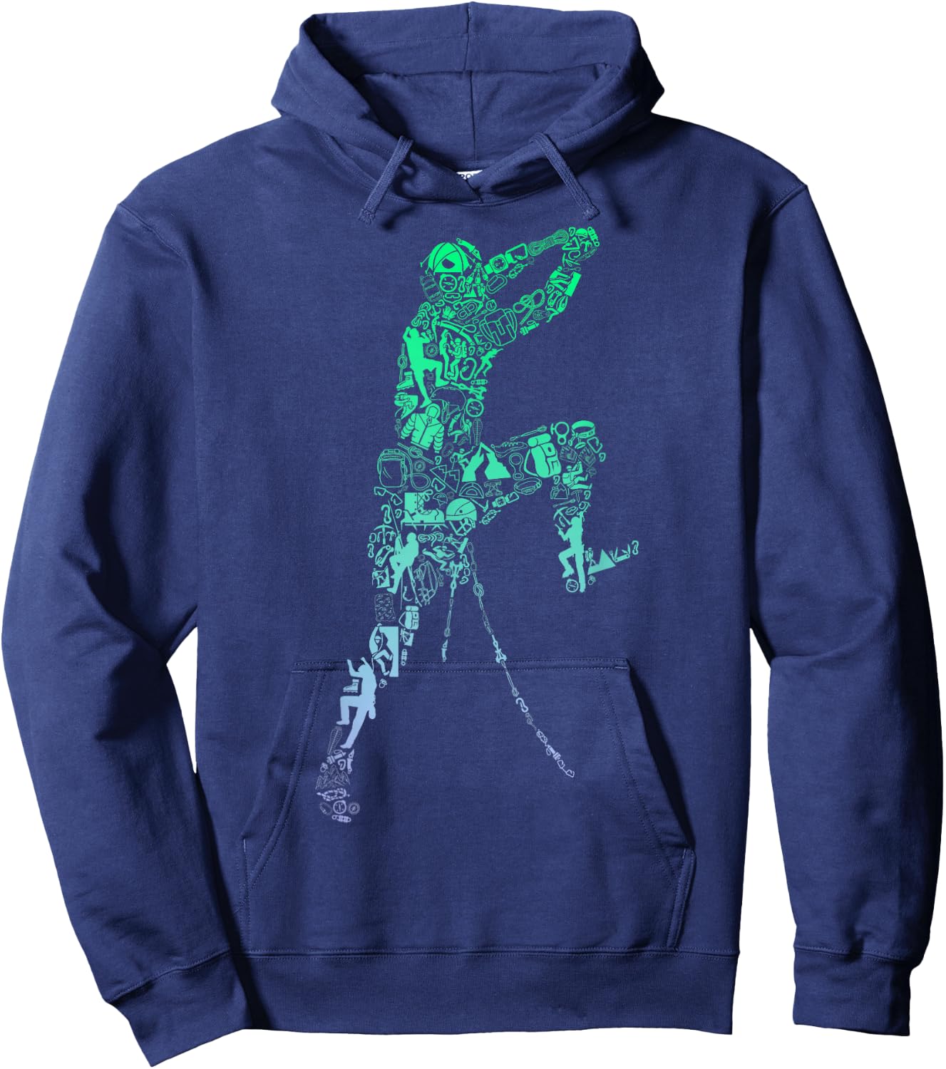 Bouldering for Climber | Boys Climbing Hoodie - Hoodie | Navy