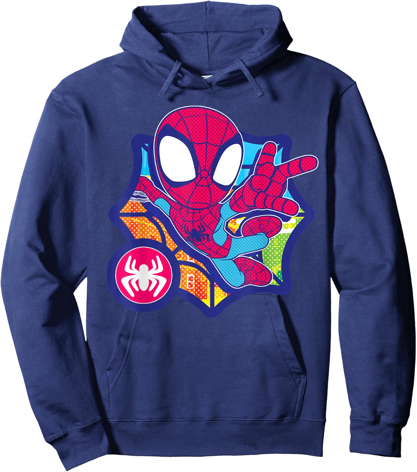 Marvel Spidey and His Amazing Friends Spider-Man Dot Effect Hoodie - Hoodie | Navy