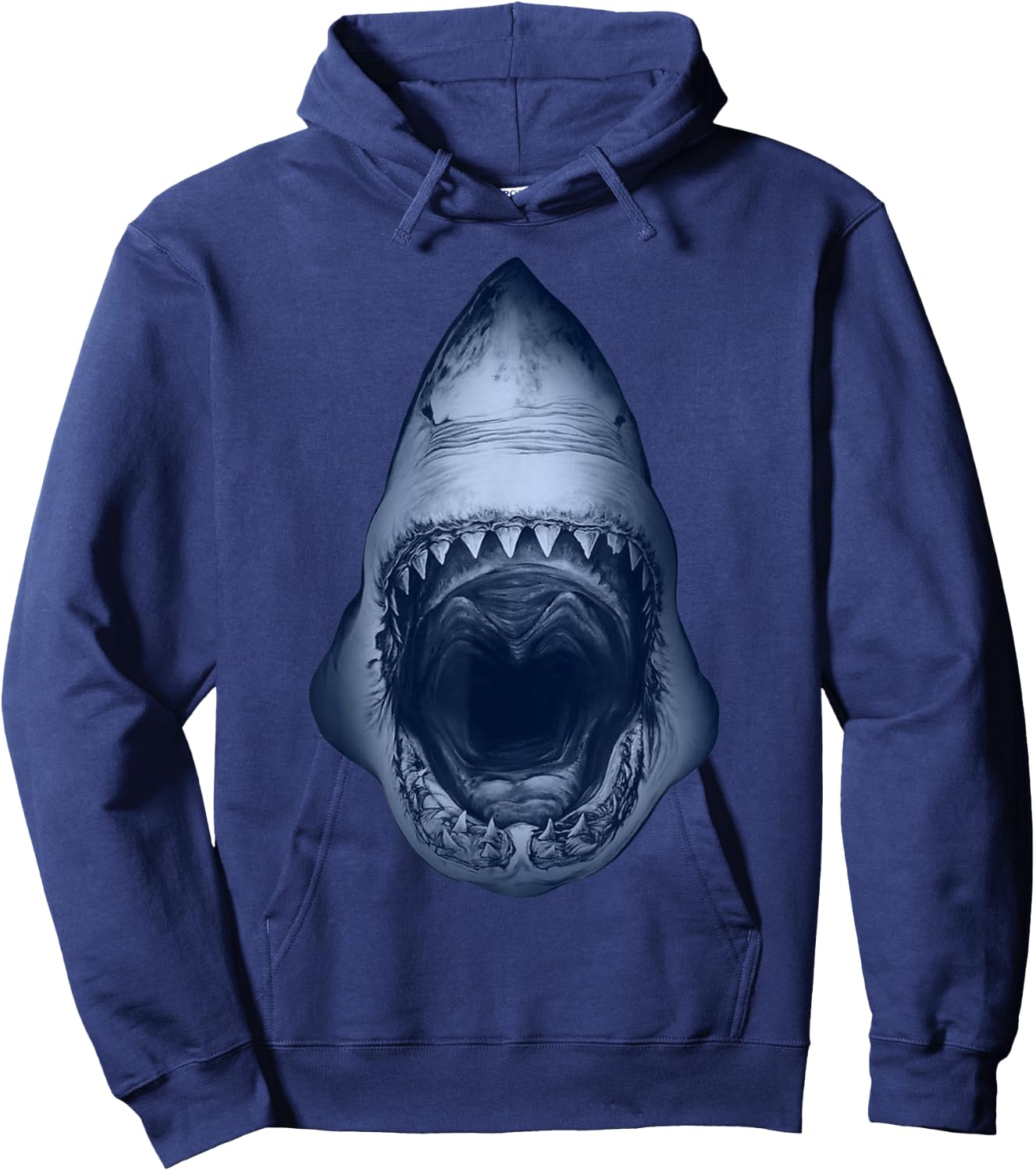 Shark Lovers Scary Shark Mouth Open Halloween Costume Hoodie - Hoodie | Navy