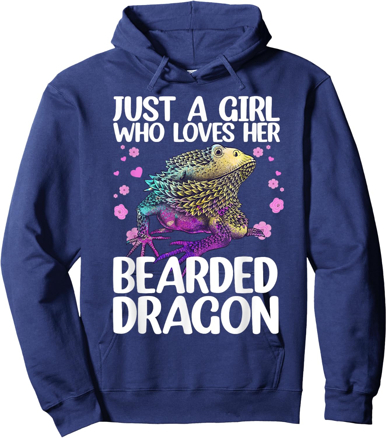 Cool Bearded Dragon Women Reptile Lovers Pet Lizard Hoodie - Hoodie | Navy