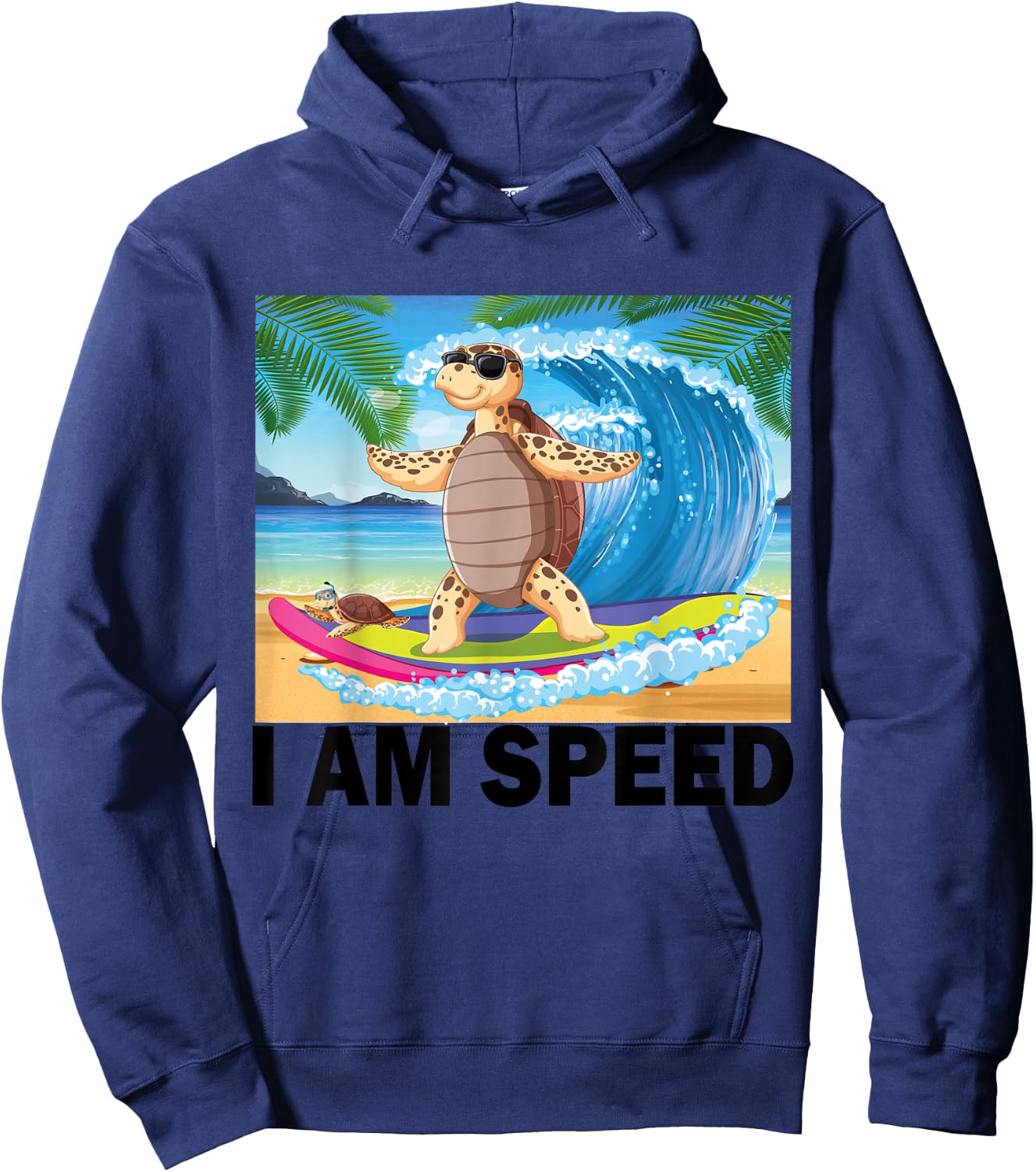 Funny Cute Tortoise I Am Speed Sarcastic Parmy Animal Humor Hoodie - Hoodie | Navy