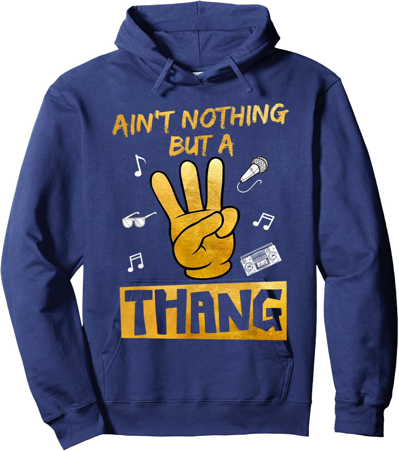 Kids Ain't Nothin' But A 3 Thang 3rd Birthday Hip Hop Hoodie - Hoodie | Navy