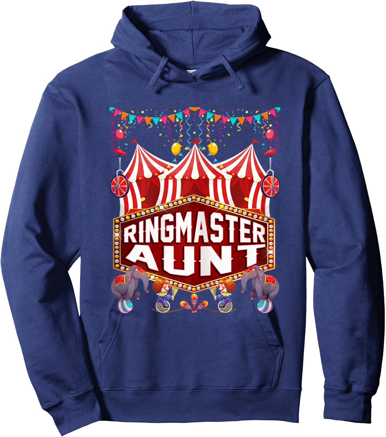 Ringmaster Aunt Shirt Circus Carnival Birthday Party Hoodie - Hoodie | Navy