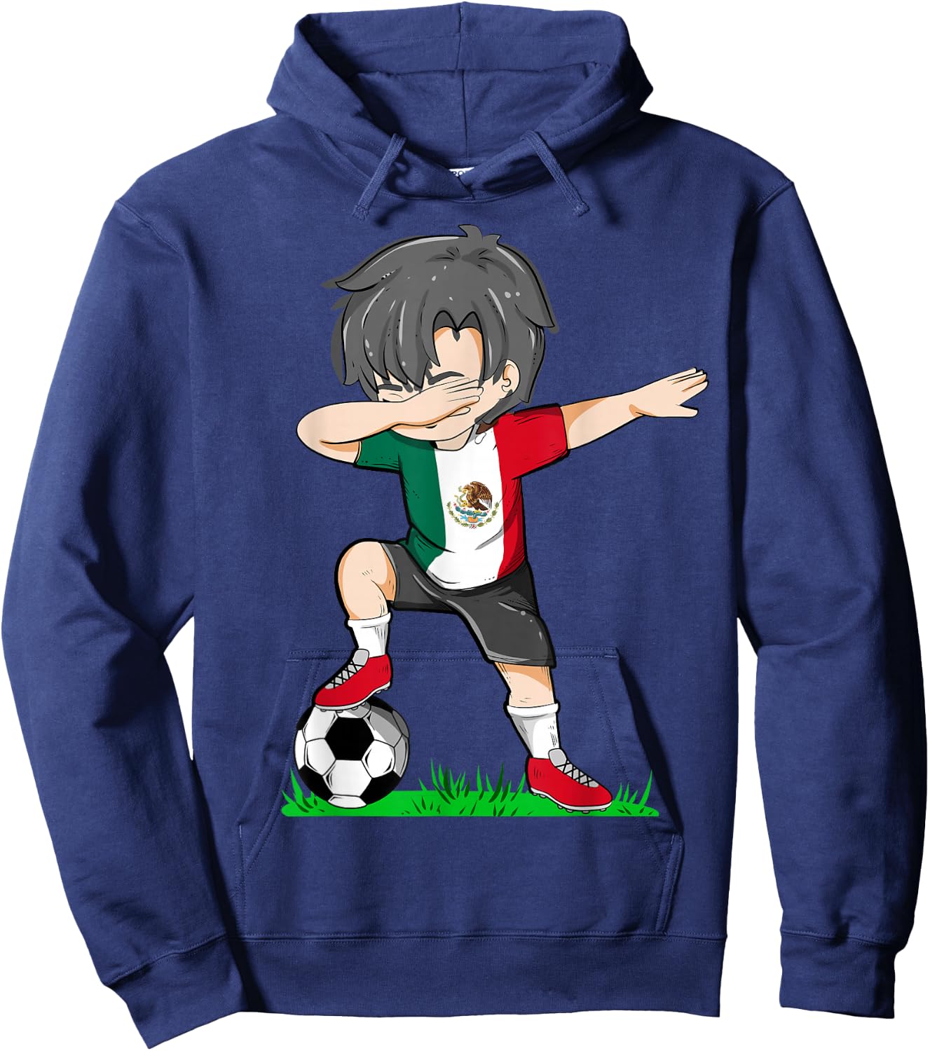 Soccer Mexico Jersey Shirt Mexican Flag Football Boys Men Hoodie - Hoodie | Navy