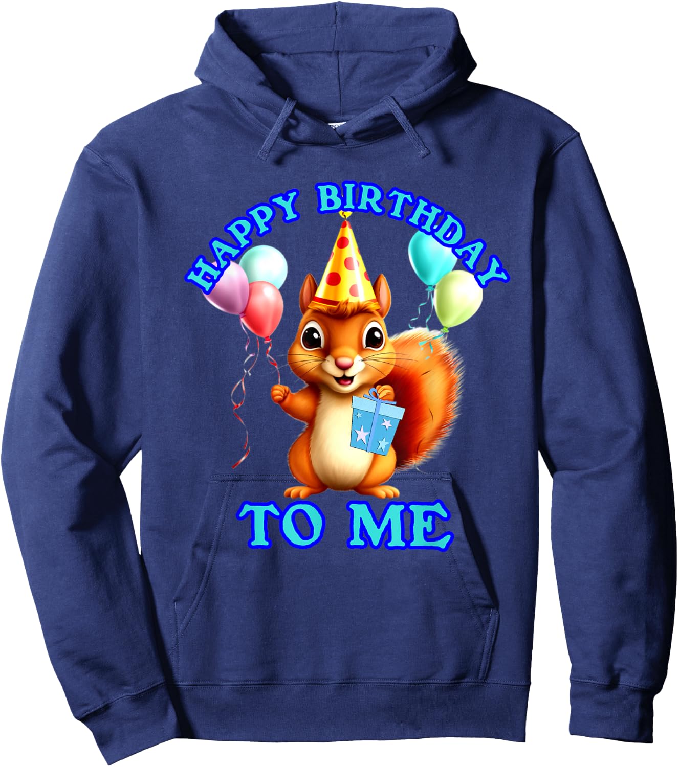 Squirrel My Birthday Squirrel Lover Birthday Animal Design Hoodie - Hoodie | Navy