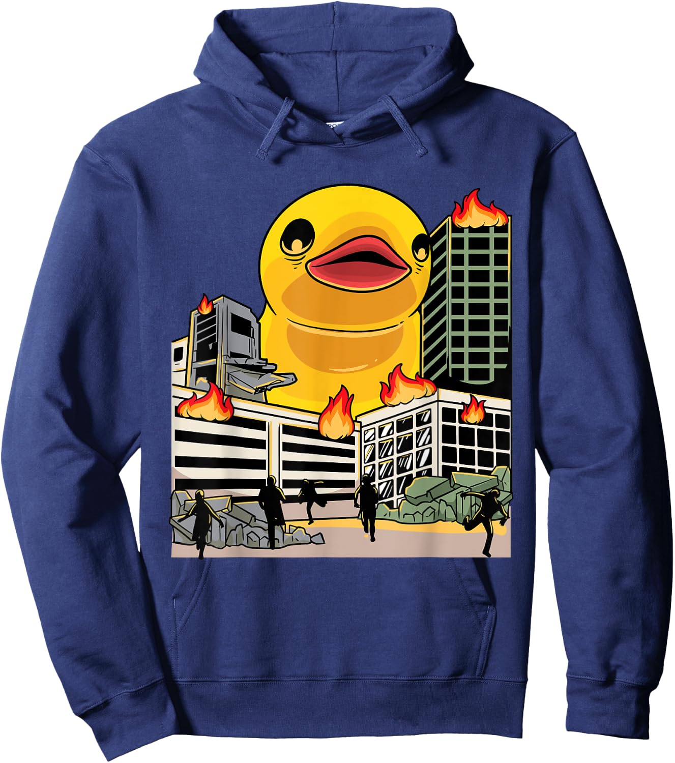Funny Huge Rubber Duck Lover Kids Hoodie - Hoodie | Navy