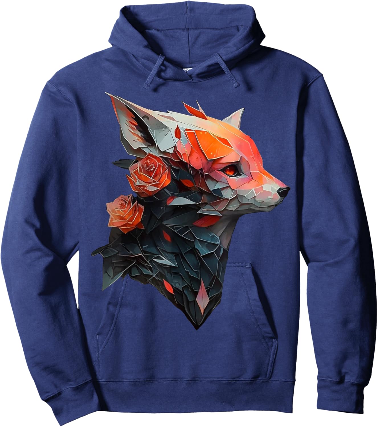 Fox art animal lovers motif animals Hoodie - Hoodie | Navy