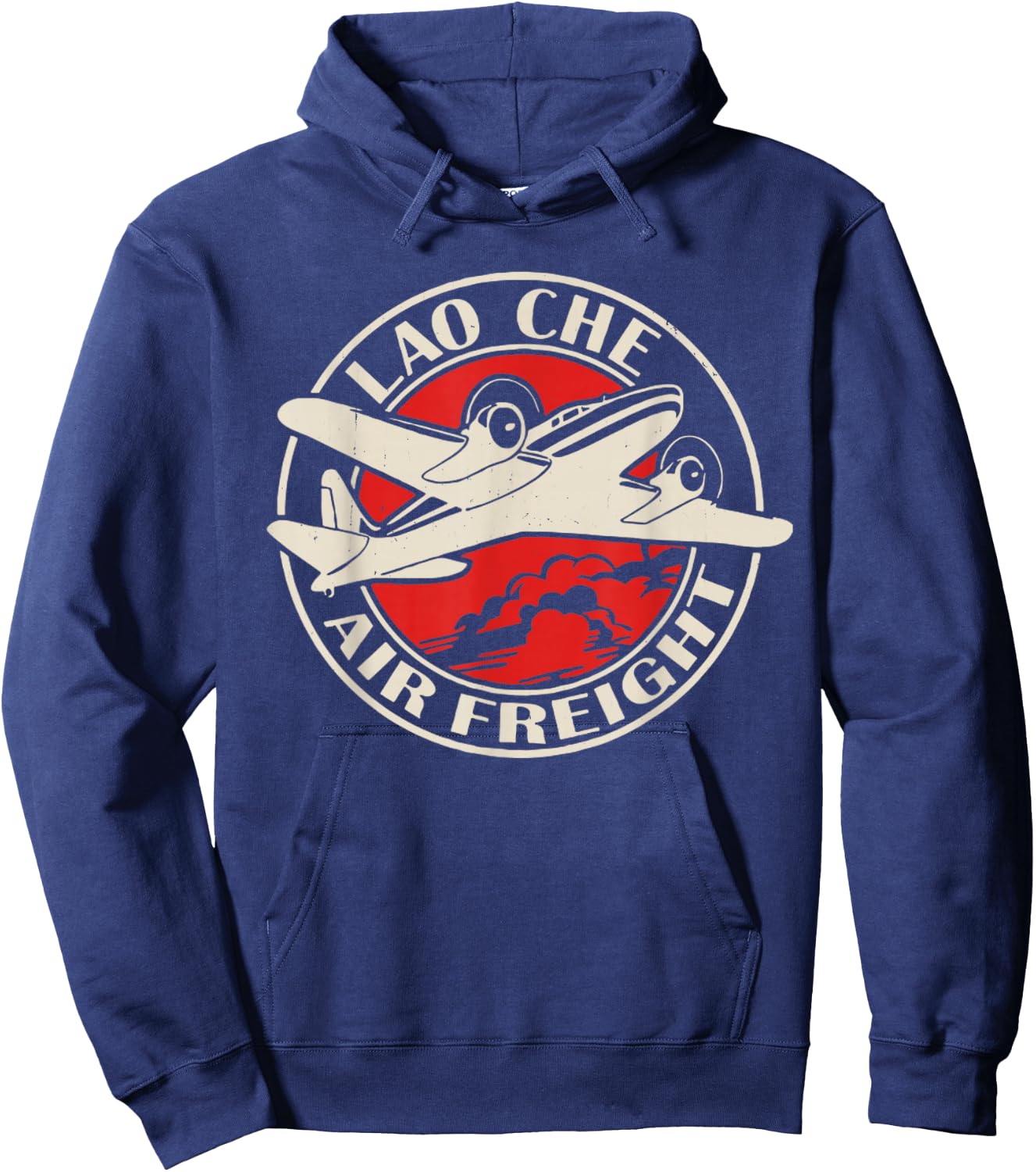 Vintage Lao Che Air Freight - Movie Art Space 80s Hoodie - Hoodie | Navy
