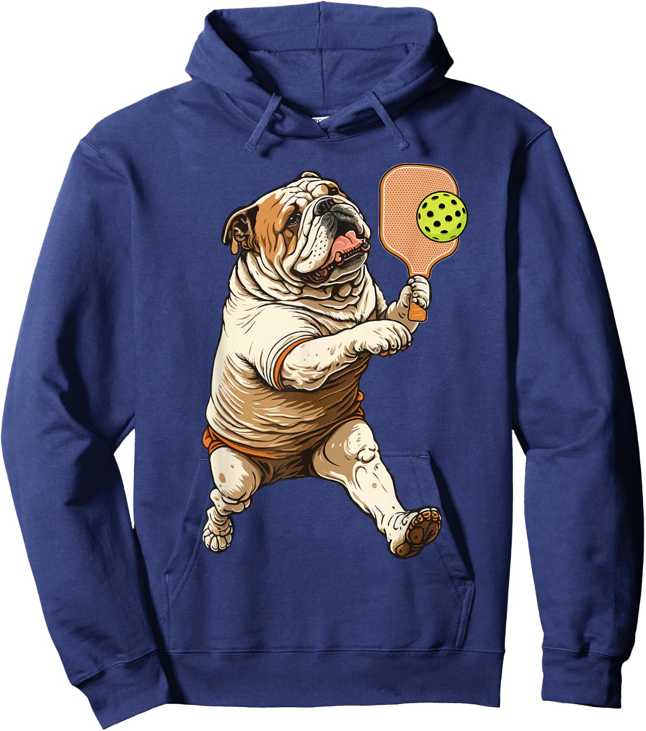 Funny Bulldog Play Pickleball Funny Bulldog lover Hoodie - Hoodie | Navy