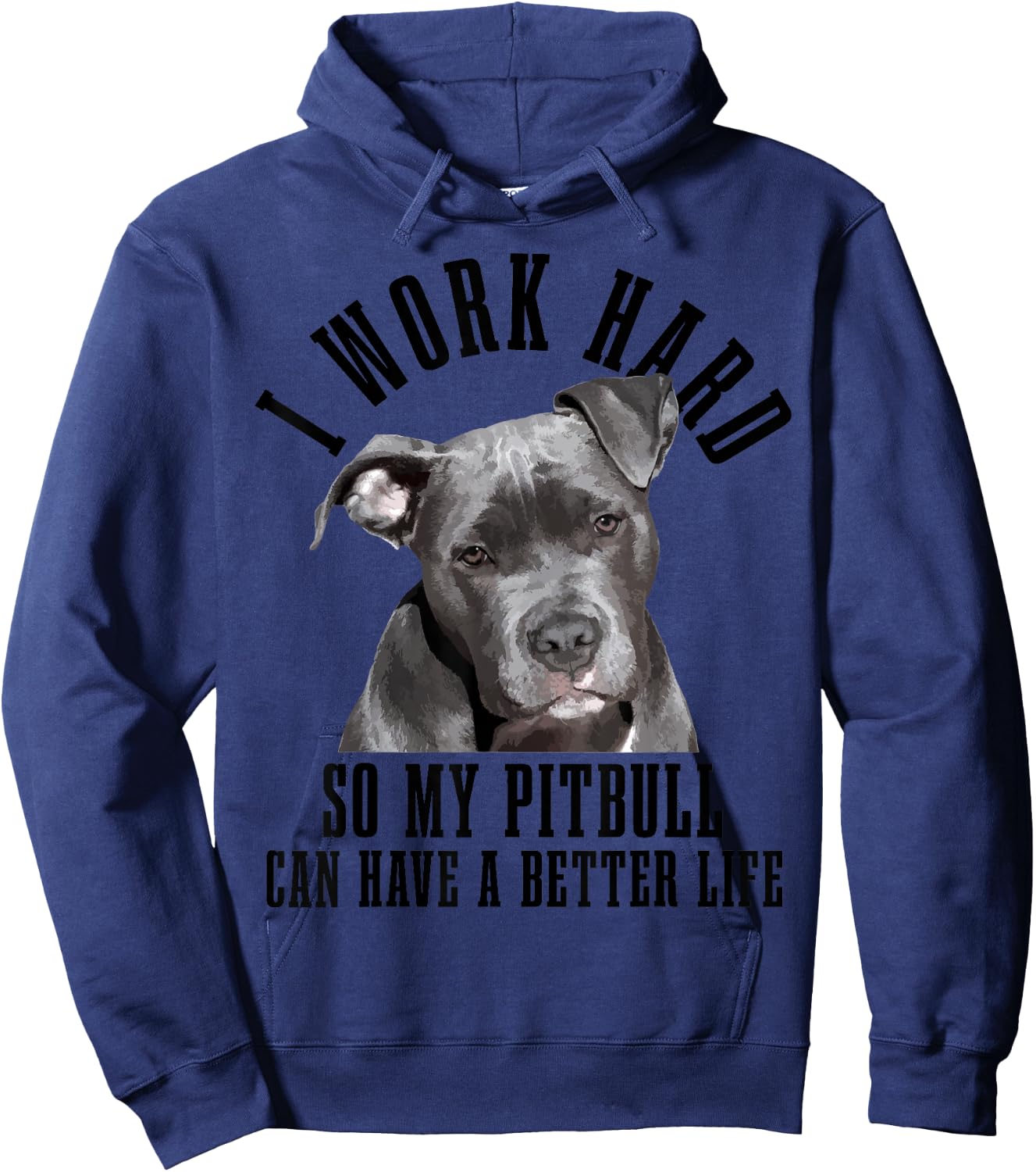 Pitbull Mama Dog Dad Funny Pitbull Hoodie - Hoodie | Navy