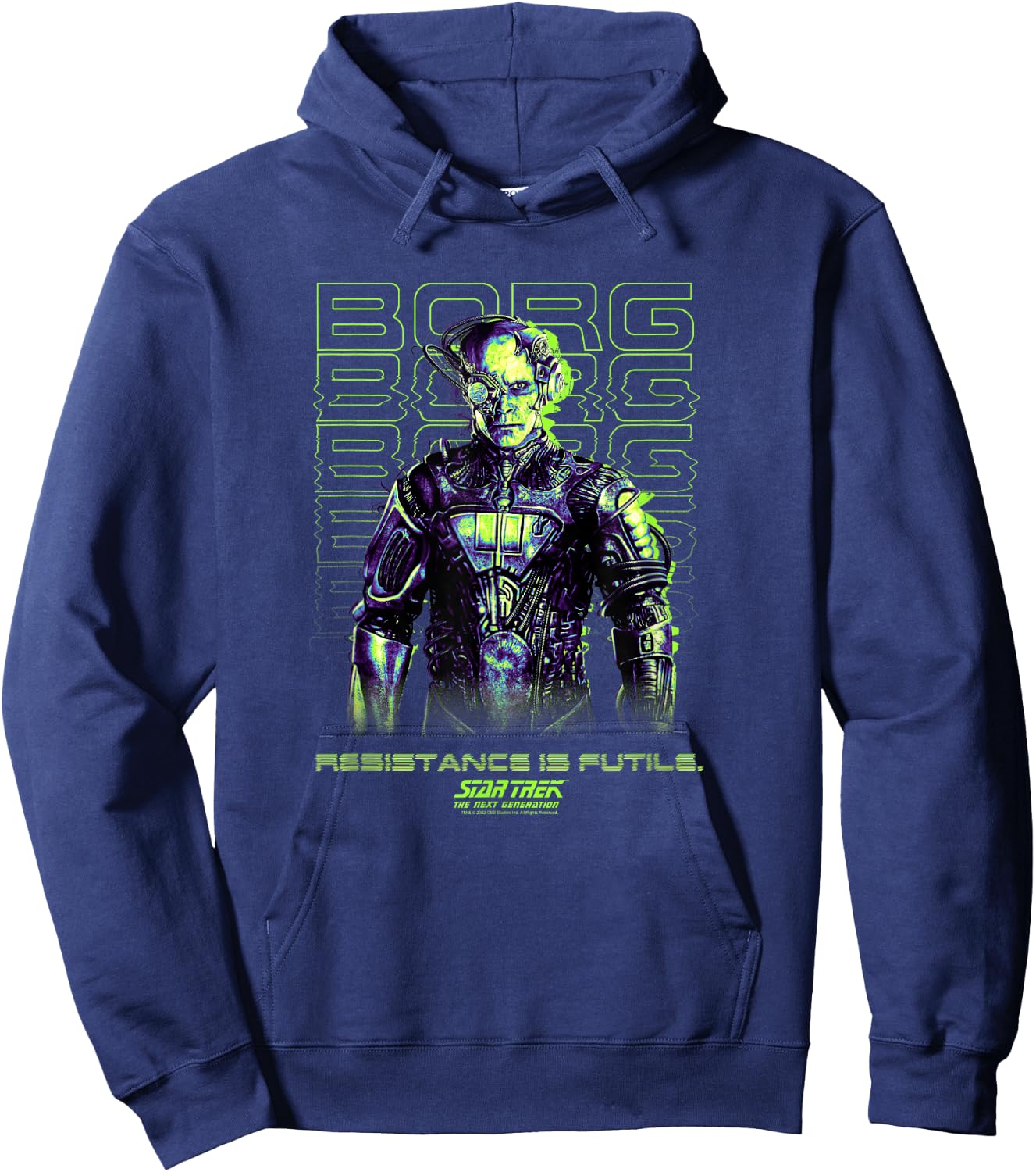 Star Trek: The Next Generation Resistance is Futile Borg Hoodie - Hoodie | Navy