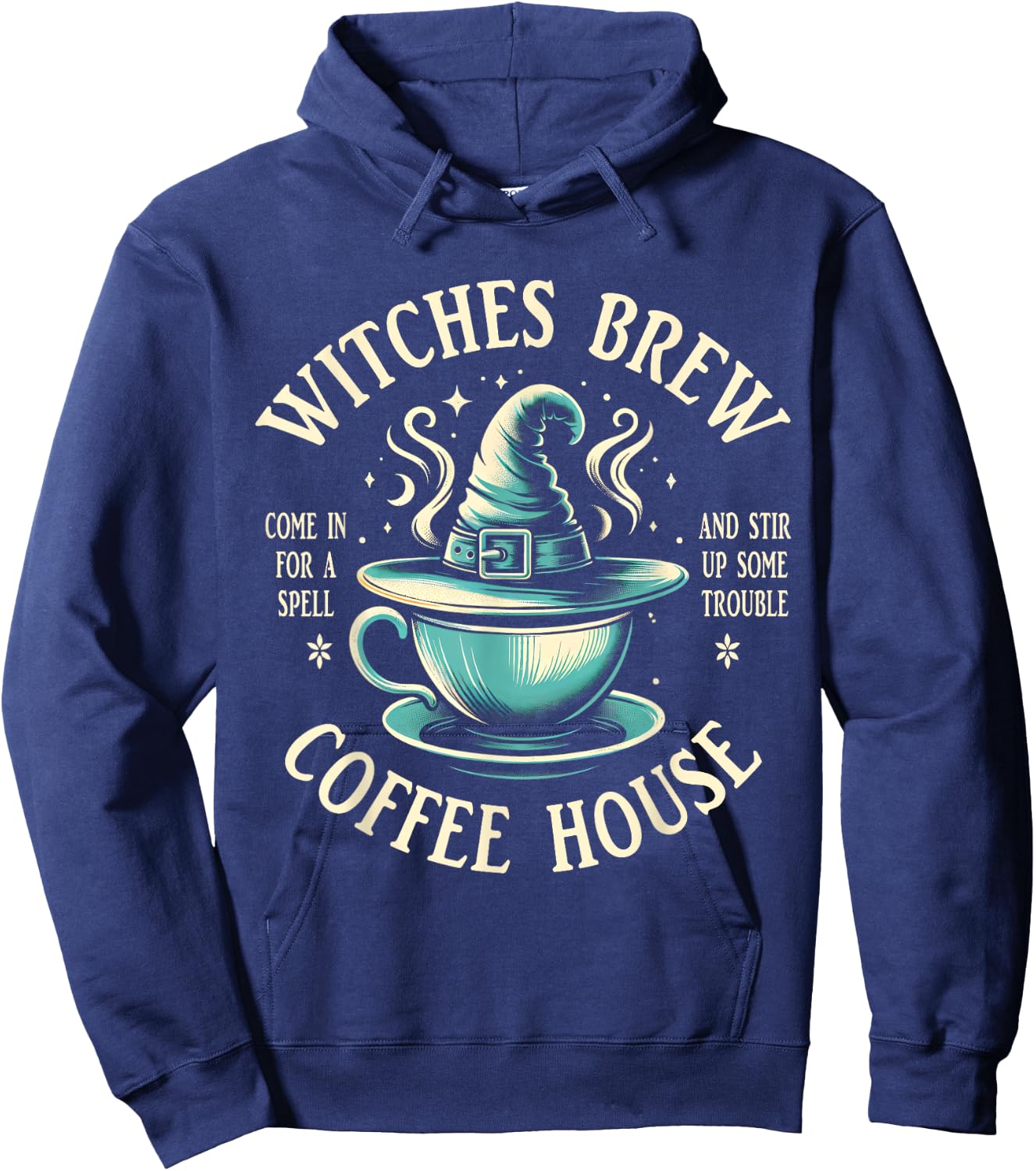 Funny Wicca Witchy Witchcraft | Witches Brew Coffee Hoodie - Hoodie | Navy