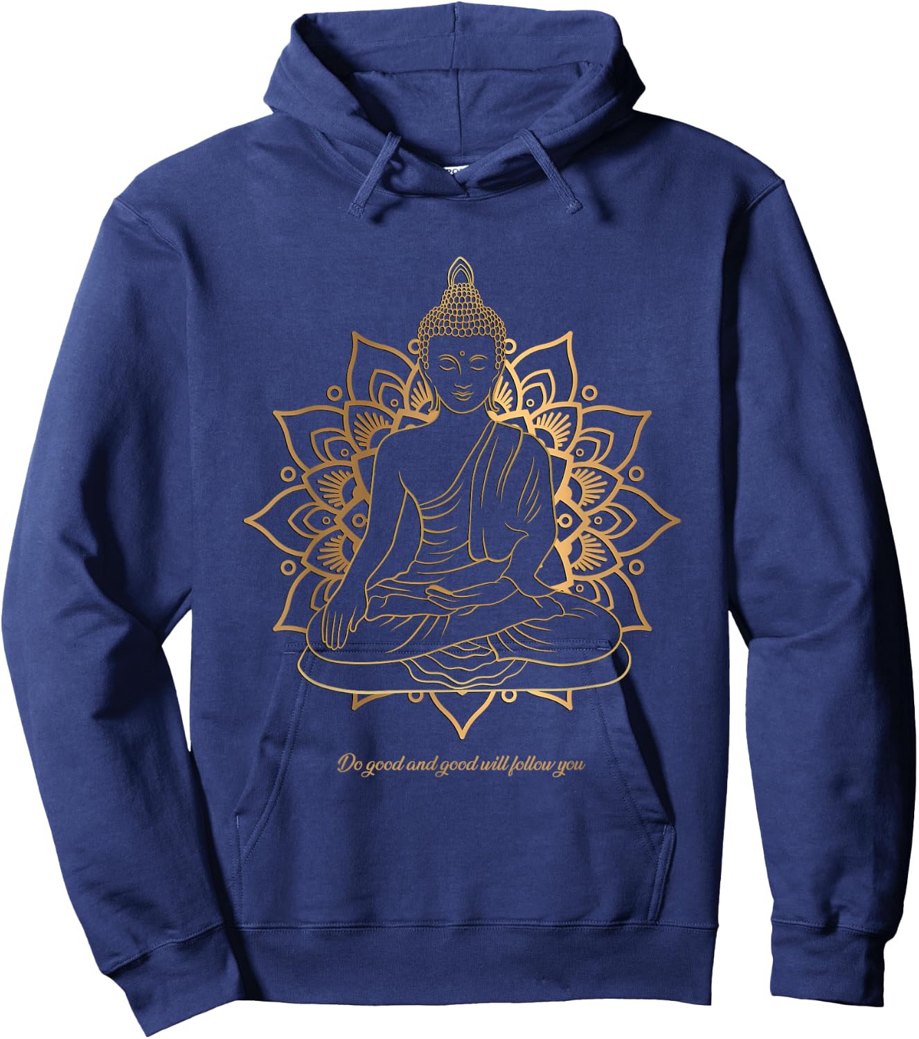 Buddha Mandala Buddhist Mindfulness Buddhism Spiritual Hoodie - Hoodie | Navy