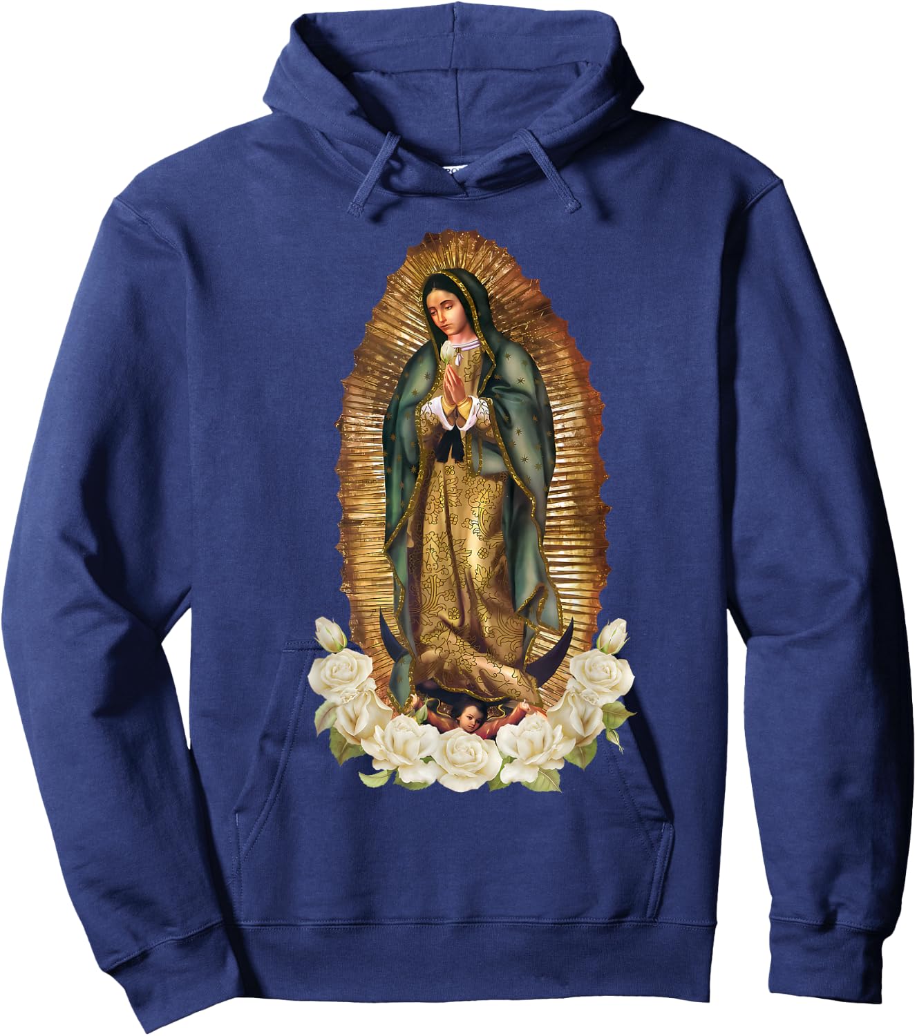 Our Lady of Guadalupe Virgin Mary Catholic Saint Hoodie - Hoodie | Navy