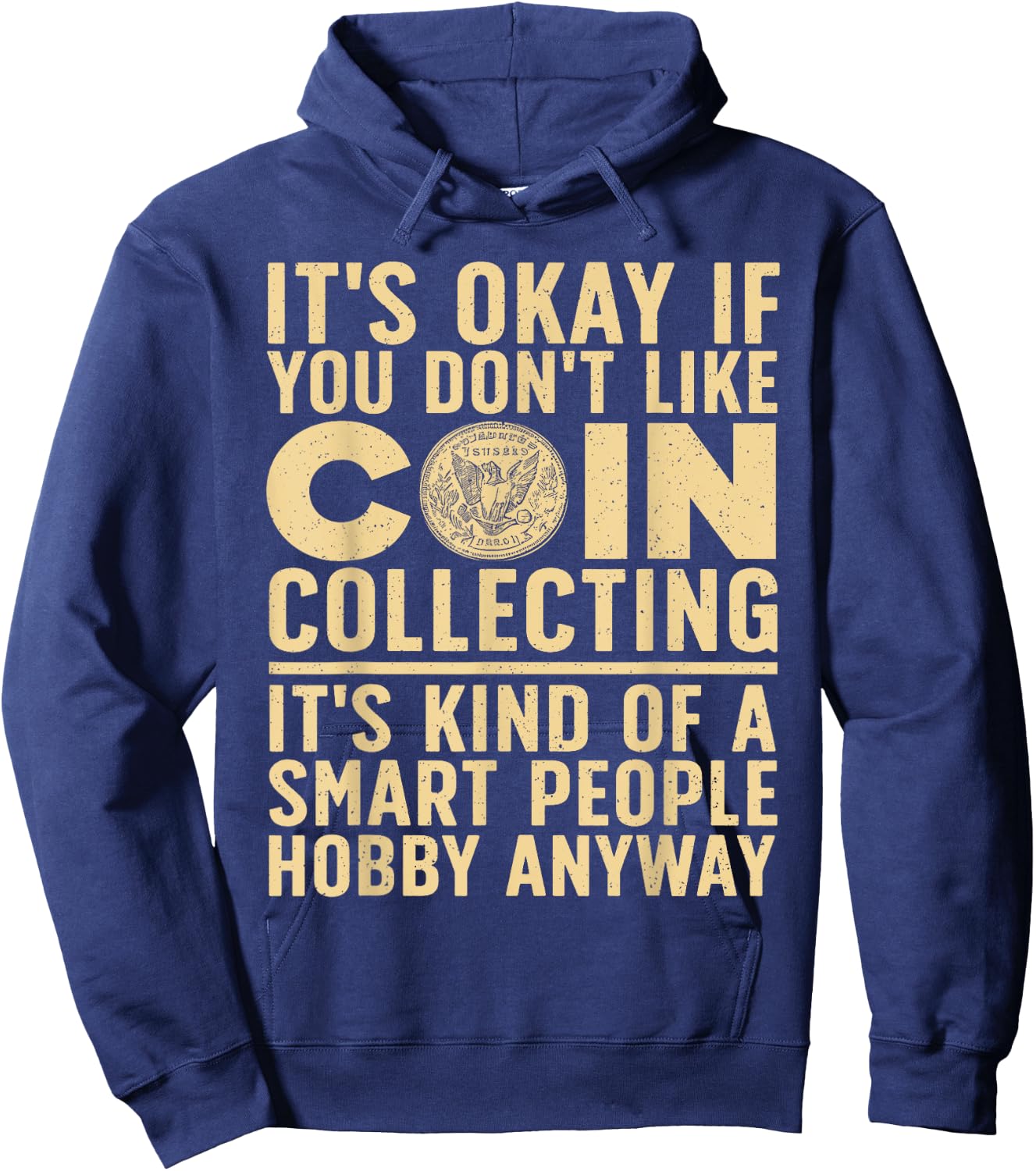 Coin Collecting Art Women Coin Collectors Numismatic Hoodie - Hoodie | Navy