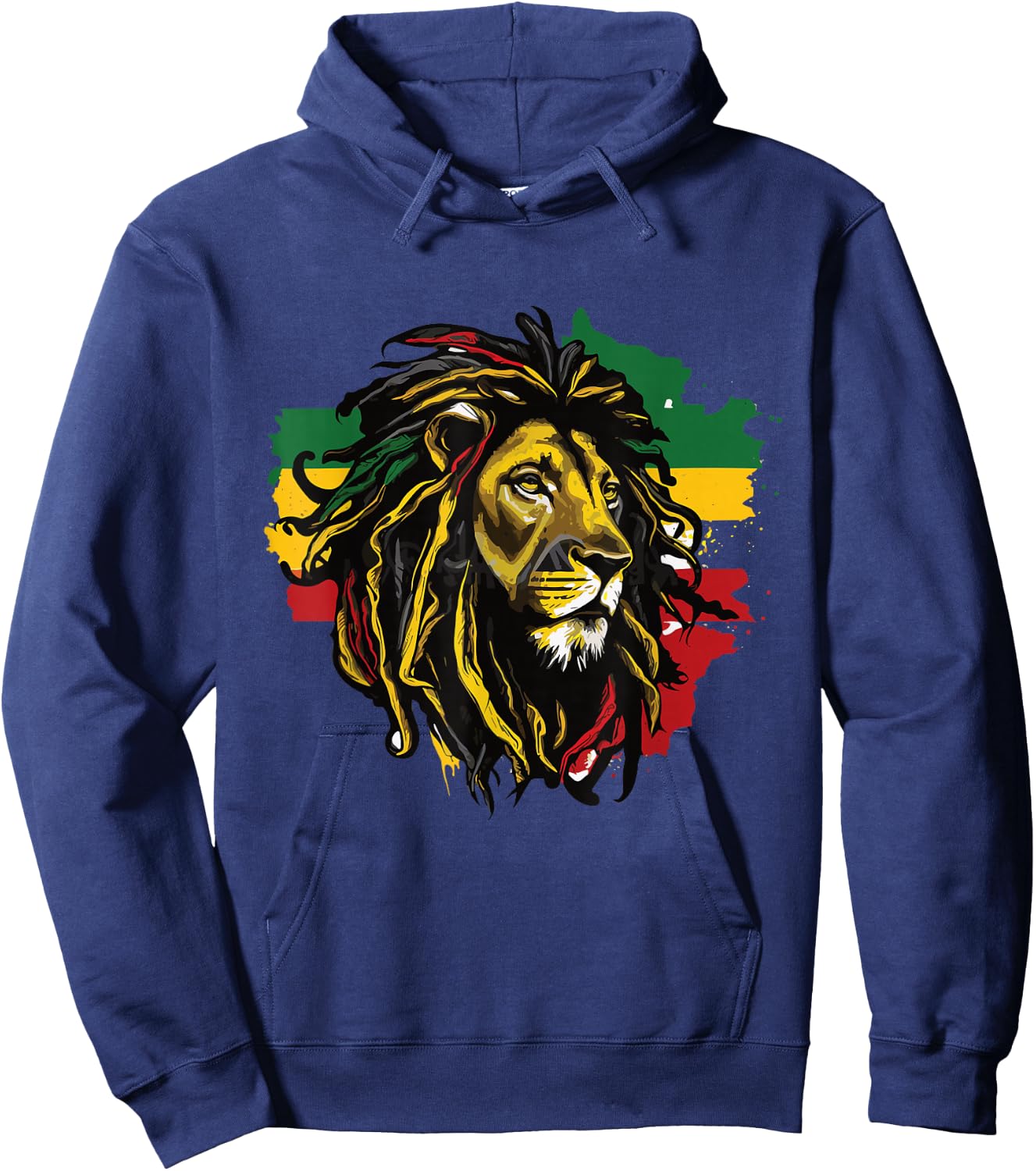 Jamaican Lion Jamaican Rasta Flag Lion Of Judah Reggae Music Hoodie - Hoodie | Navy