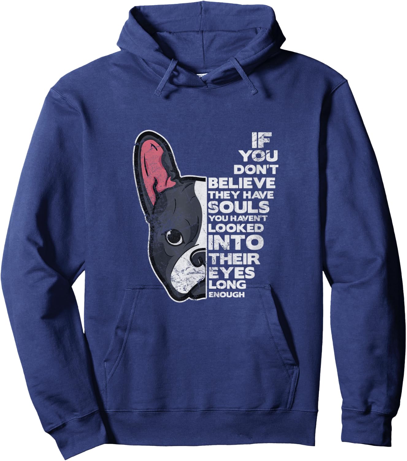 Best Dog Ever Boston Terrier Mom Bostie Terrier Dad Retro Men Women Kids Hoodie - Hoodie | Navy