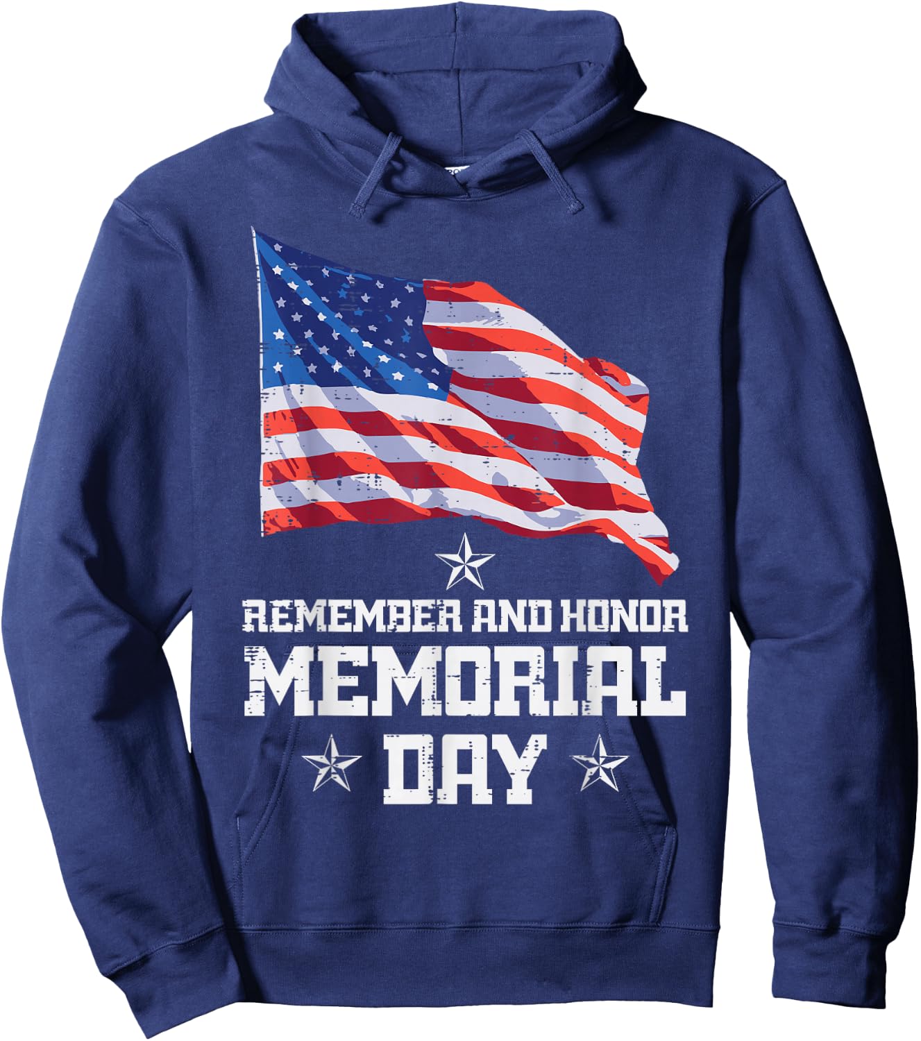 Memorial Day America Flag Remember Honor Men Women Kids Teen Hoodie - Hoodie | Navy